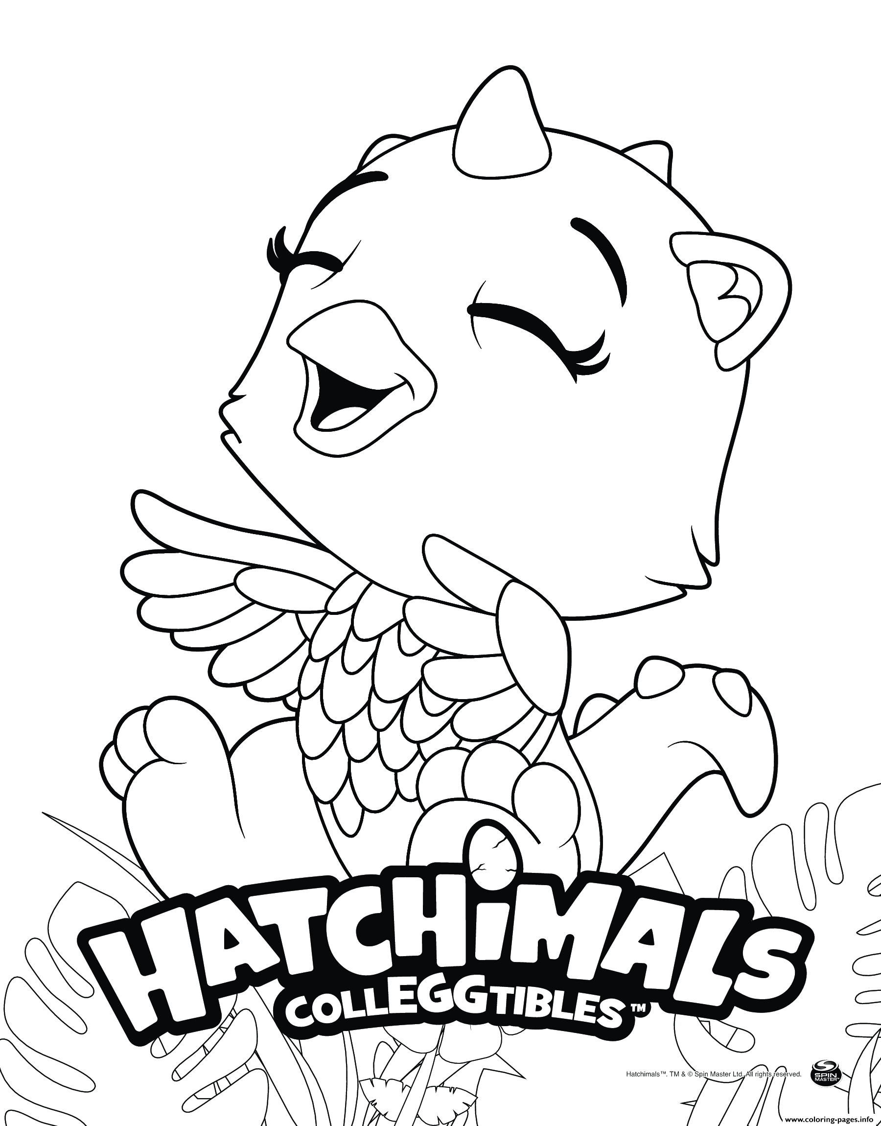 Hatchimals Draggle coloring