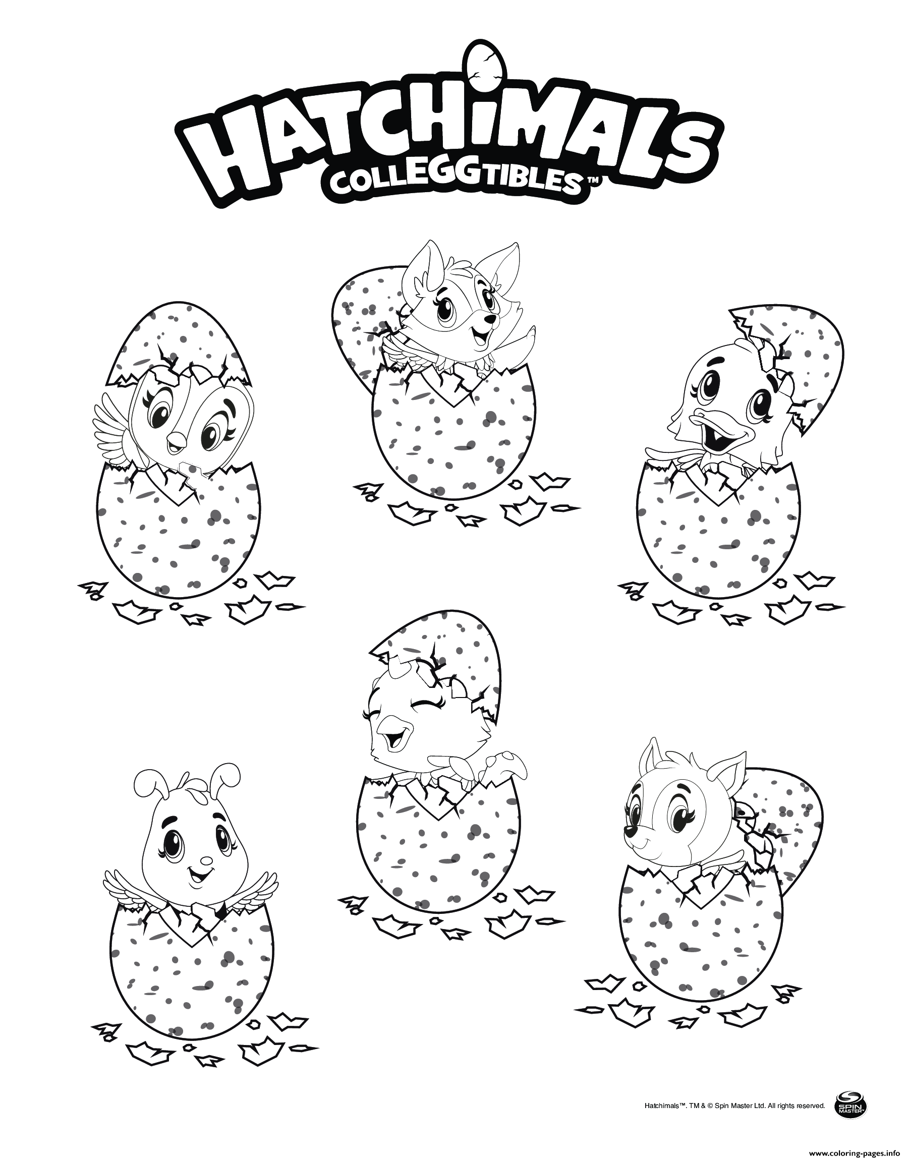 Hatchimals Eggs coloring