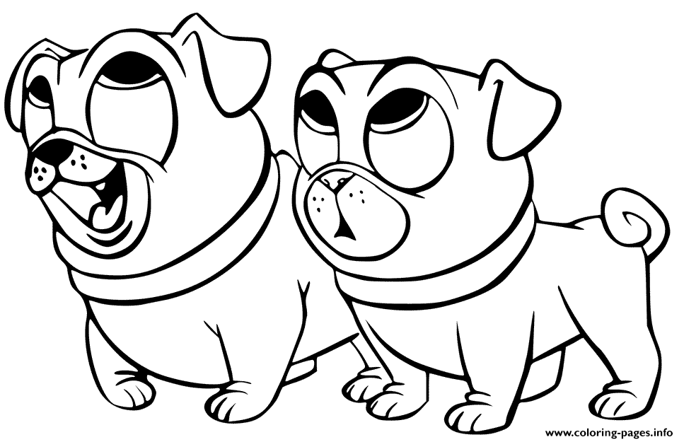 Puppies From Puppy Dog Pals coloring