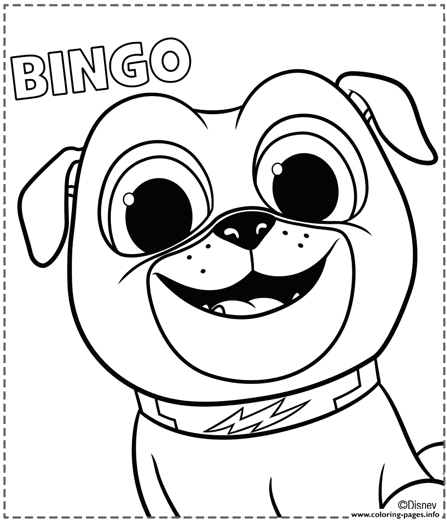 Puppy Dog Pals Bingo coloring
