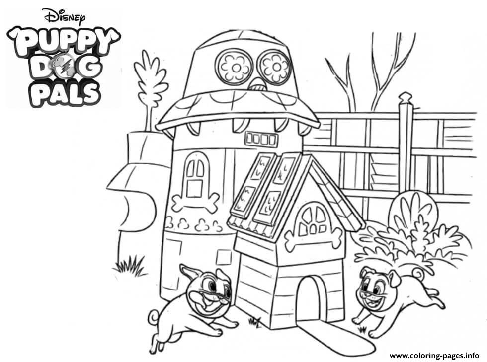 Happy Puppy Dog Pals coloring