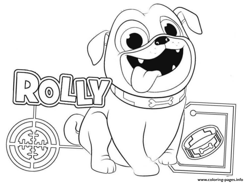 Puppy Dog Bingo Rolly coloring