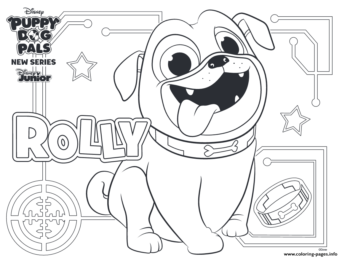 Rolly Puppy Dog Pals Coloring Pages Printable