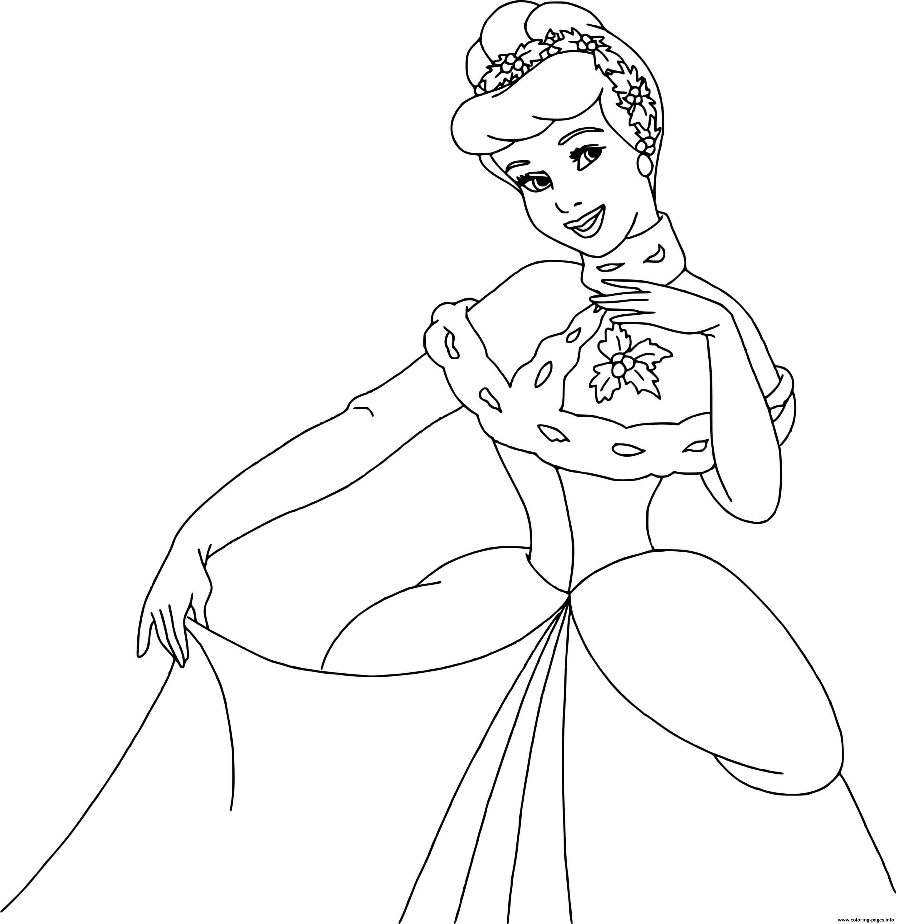 Cinderella Posing coloring