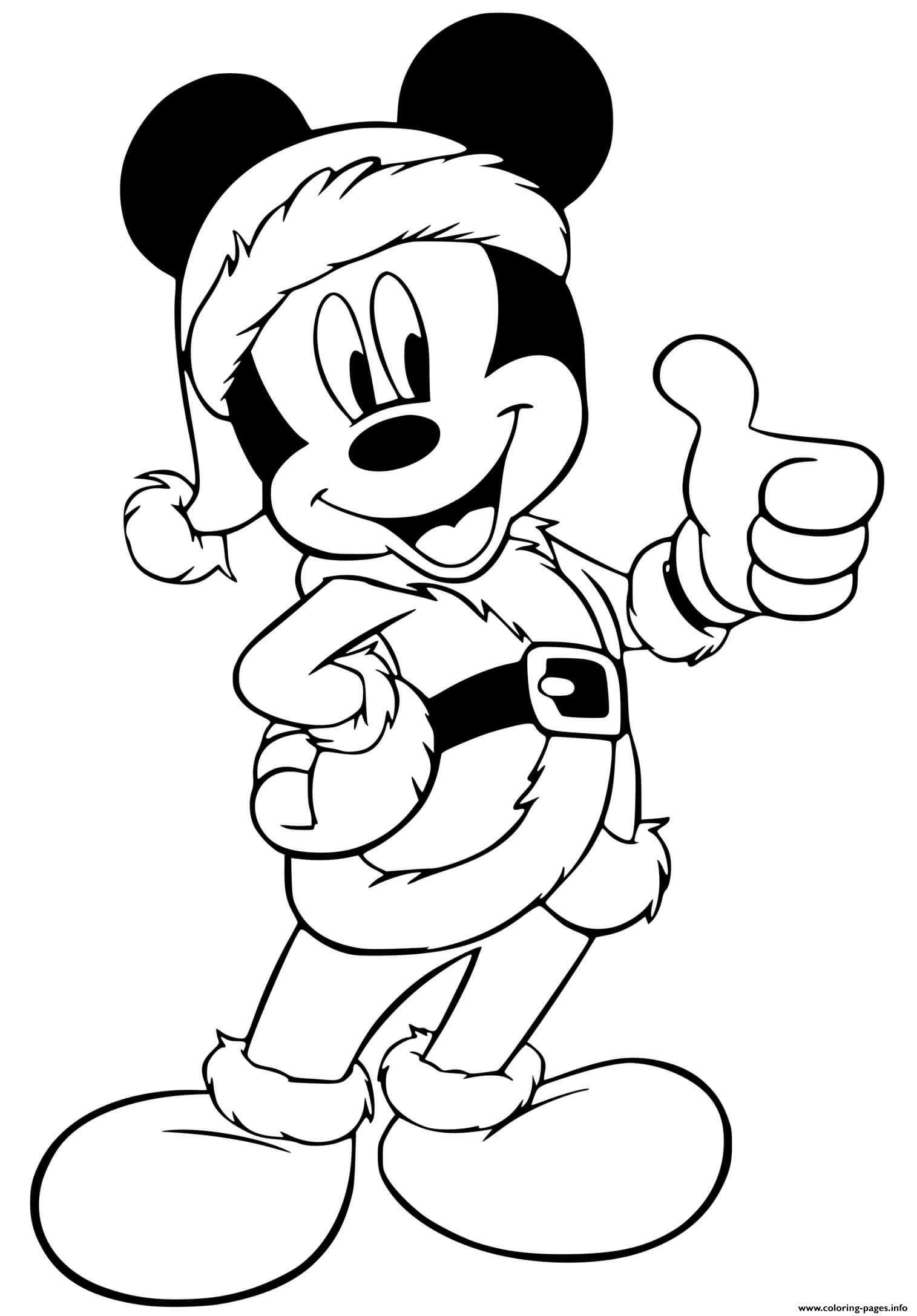 Mickey Giving Thumbs Up coloring