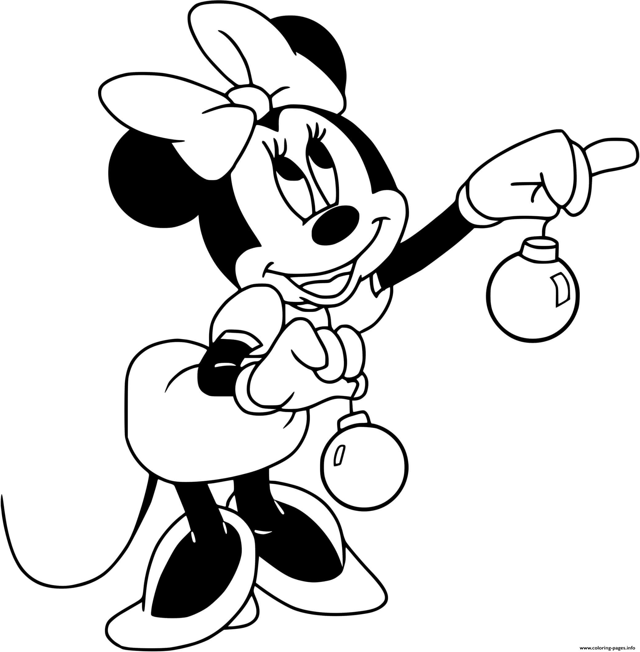 Minnie Hanging Ornaments coloring