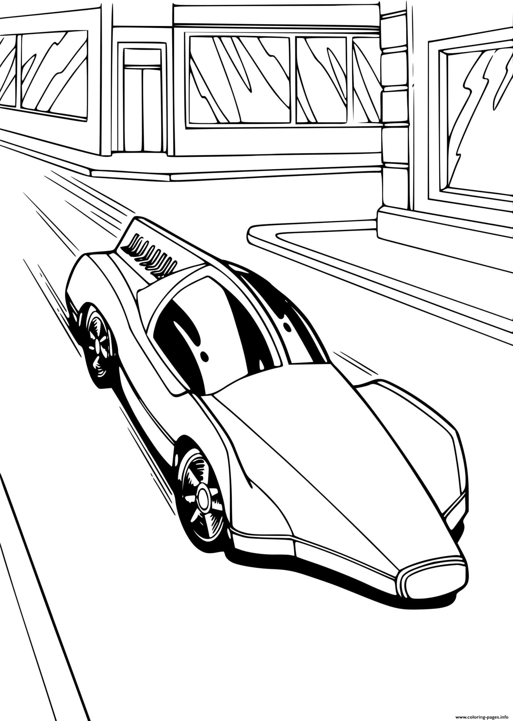 Hot Wheels Fast Car Coloring Pages Printable