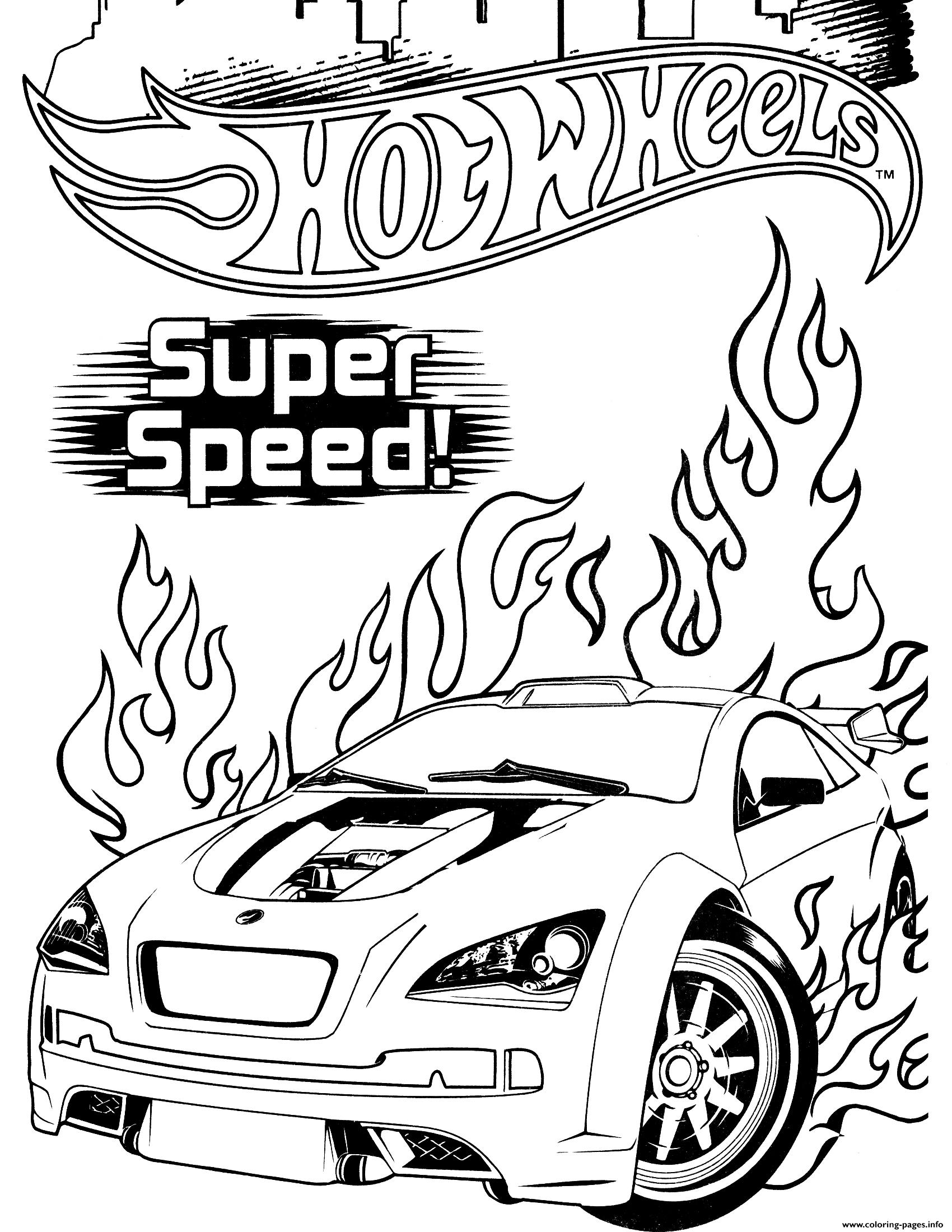 Hot Wheels Super Speed coloring