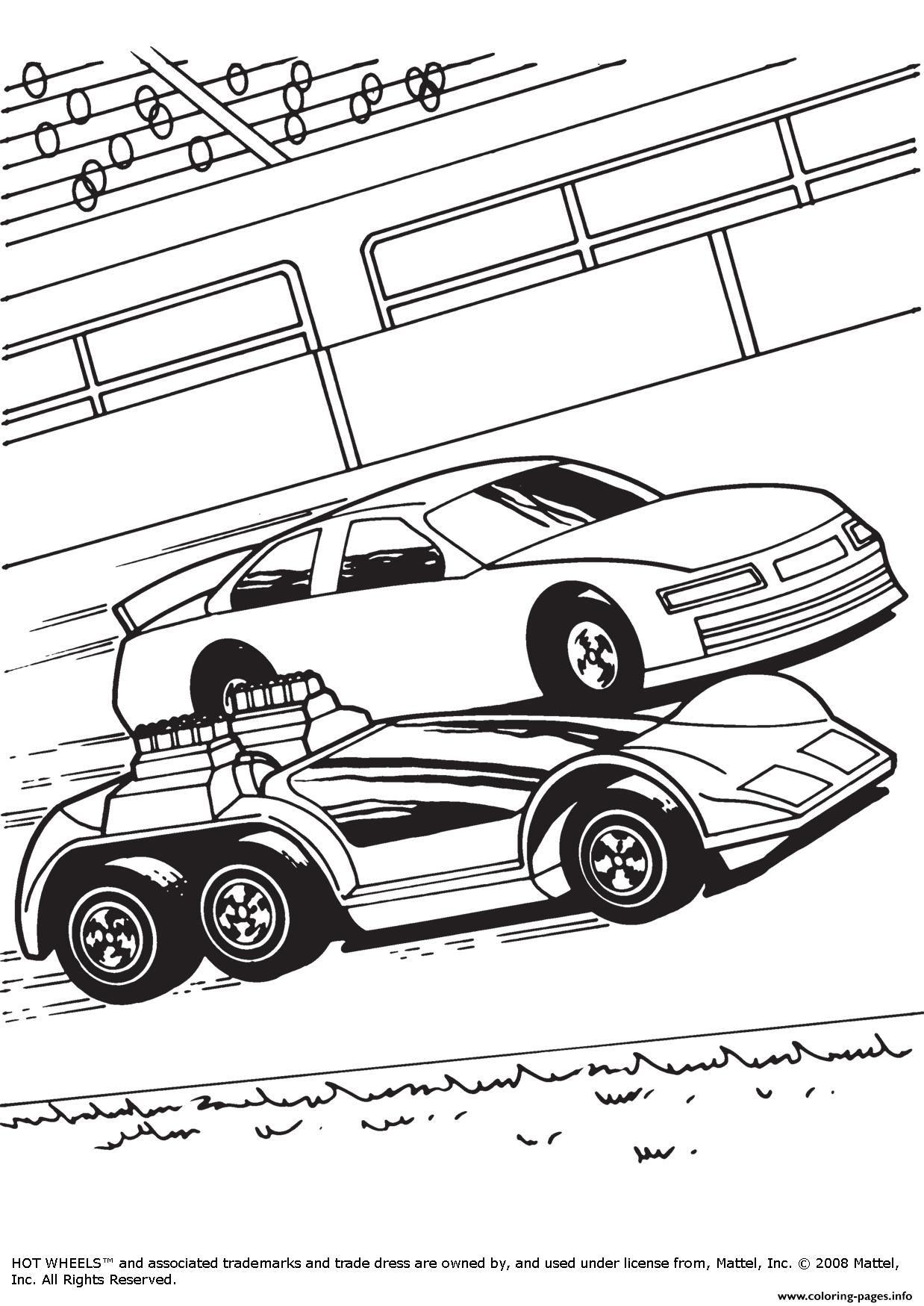 Hot Wheels Cars Coloring page Printable