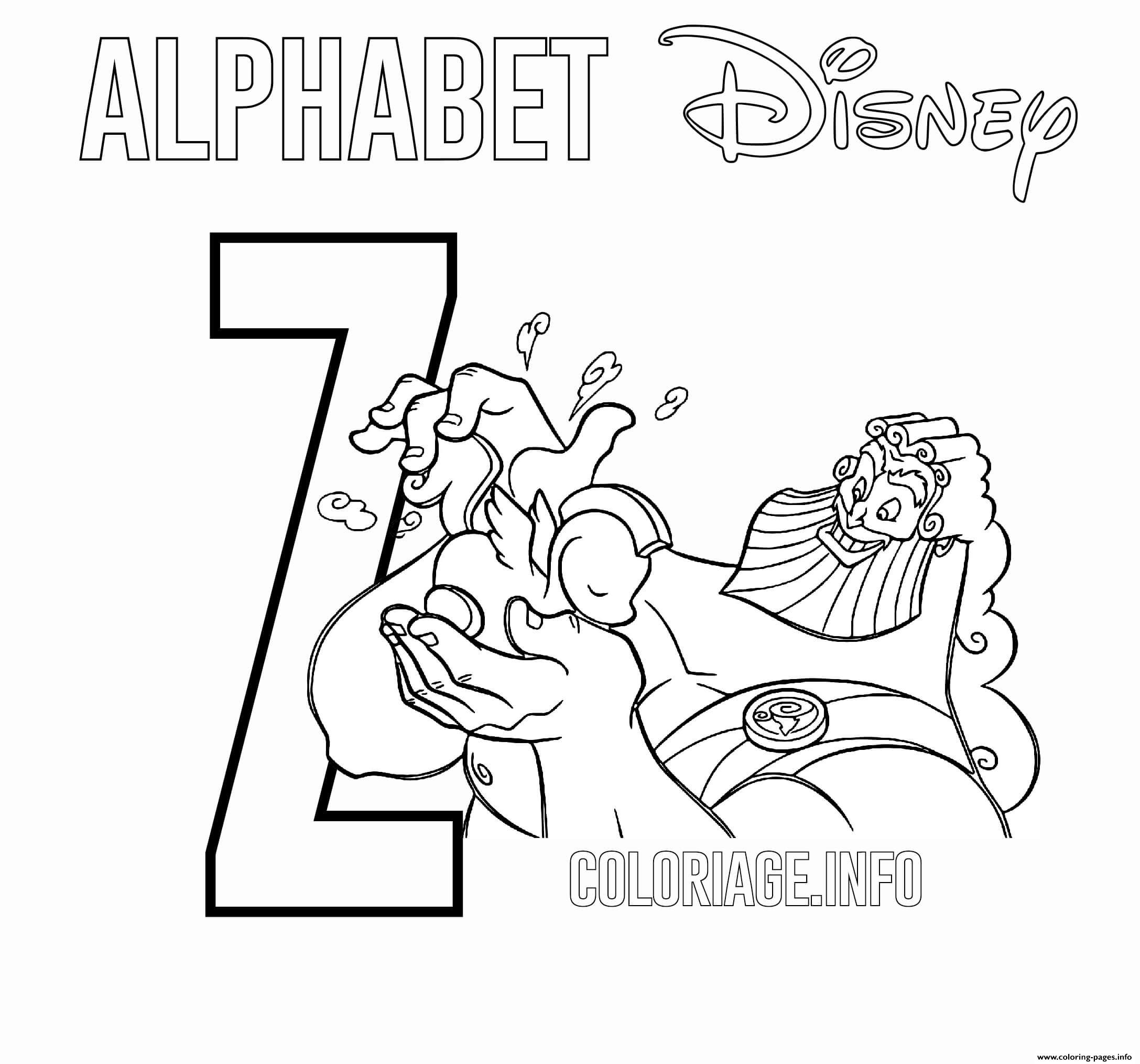 Z For Zeus Coloring Pages Printable