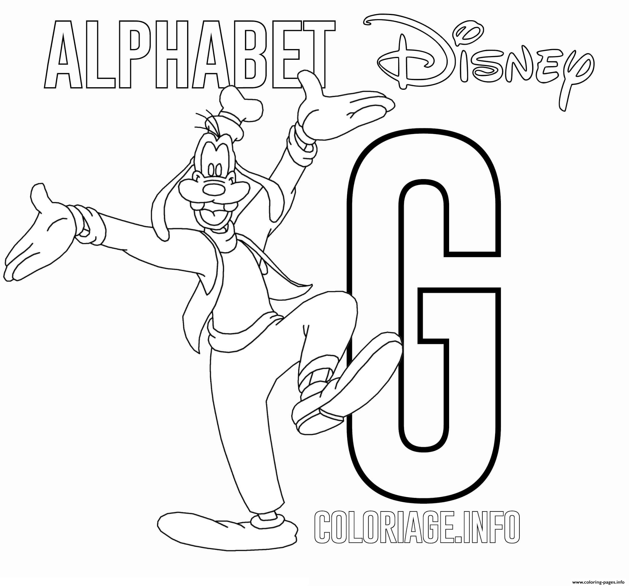 G For Goofy coloring