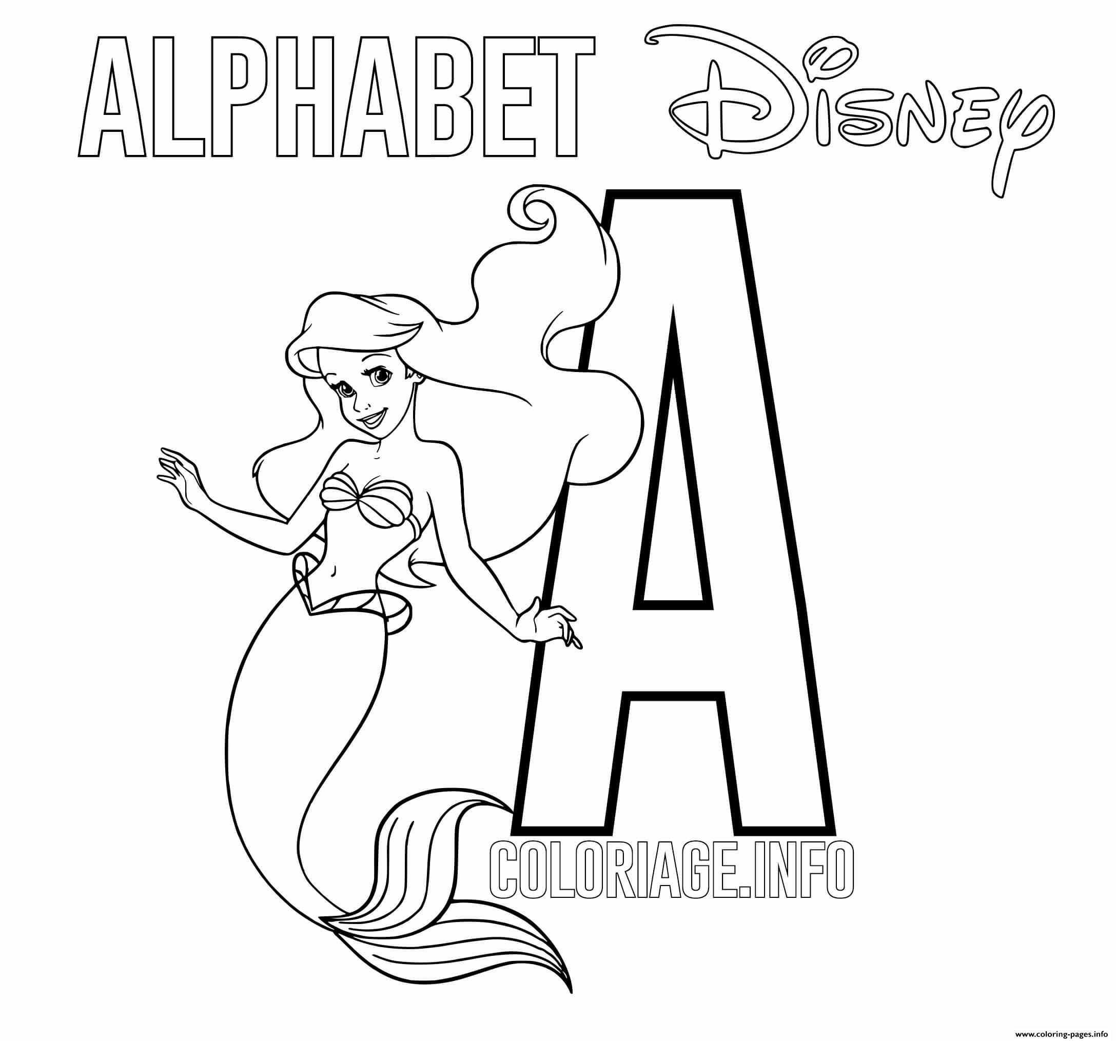 A For Ariel coloring