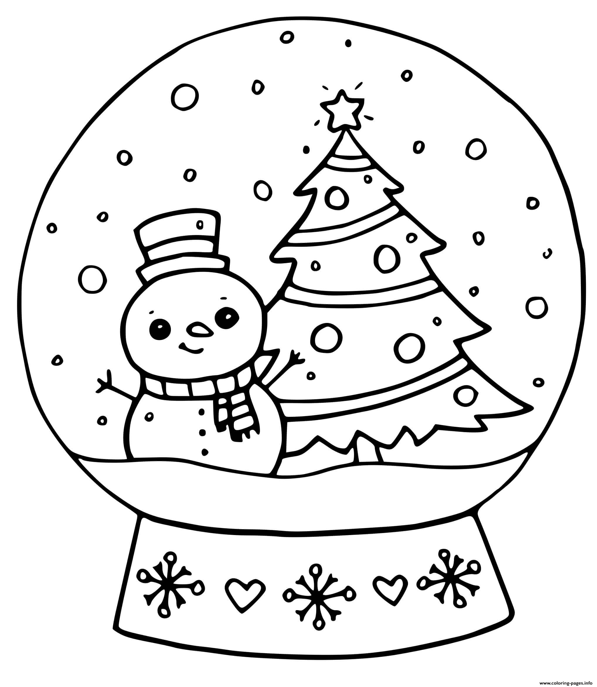 Christmas Snow Glove Cute coloring