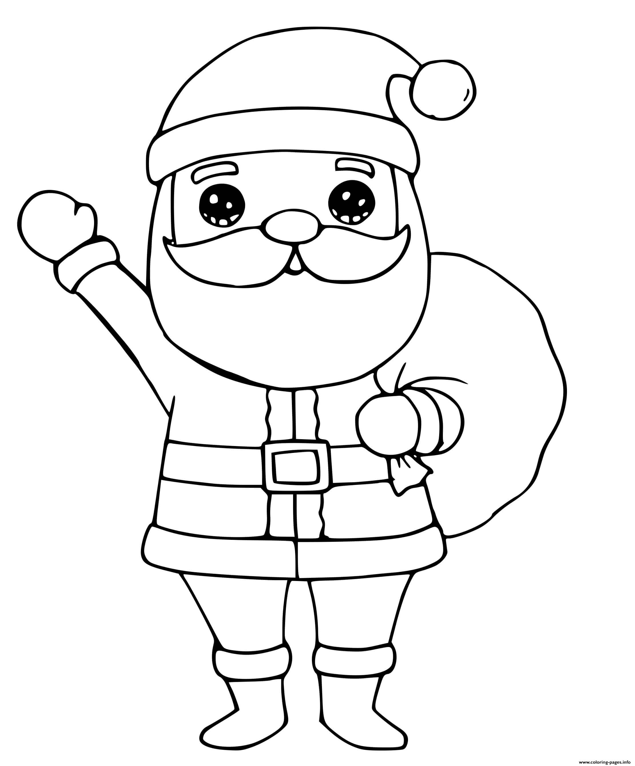 Santa Claus Christmas Easy coloring