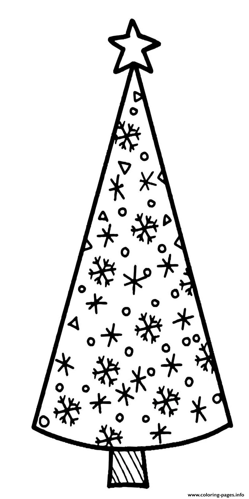 Tall And Thin Christmas Tree Coloring page Printable