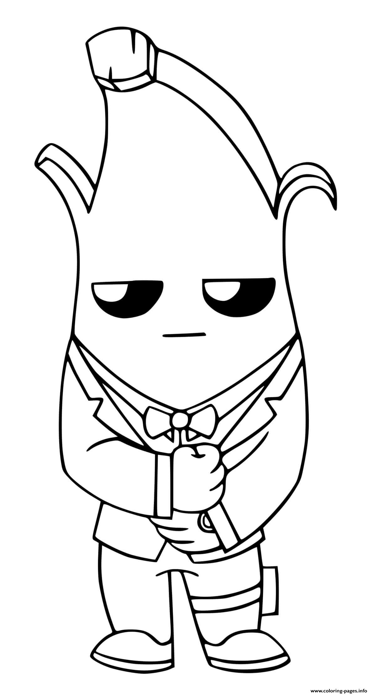 Printable Fortnite Coloring Pages Agent Peely The Agent Peely Skin Is 