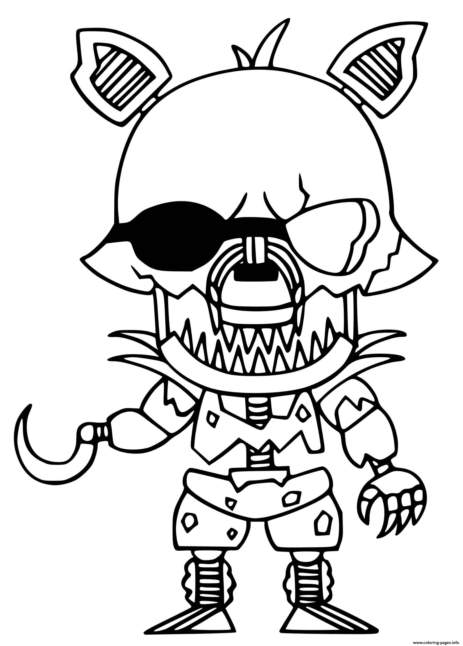 Grim Foxy Coloring Pages Printable