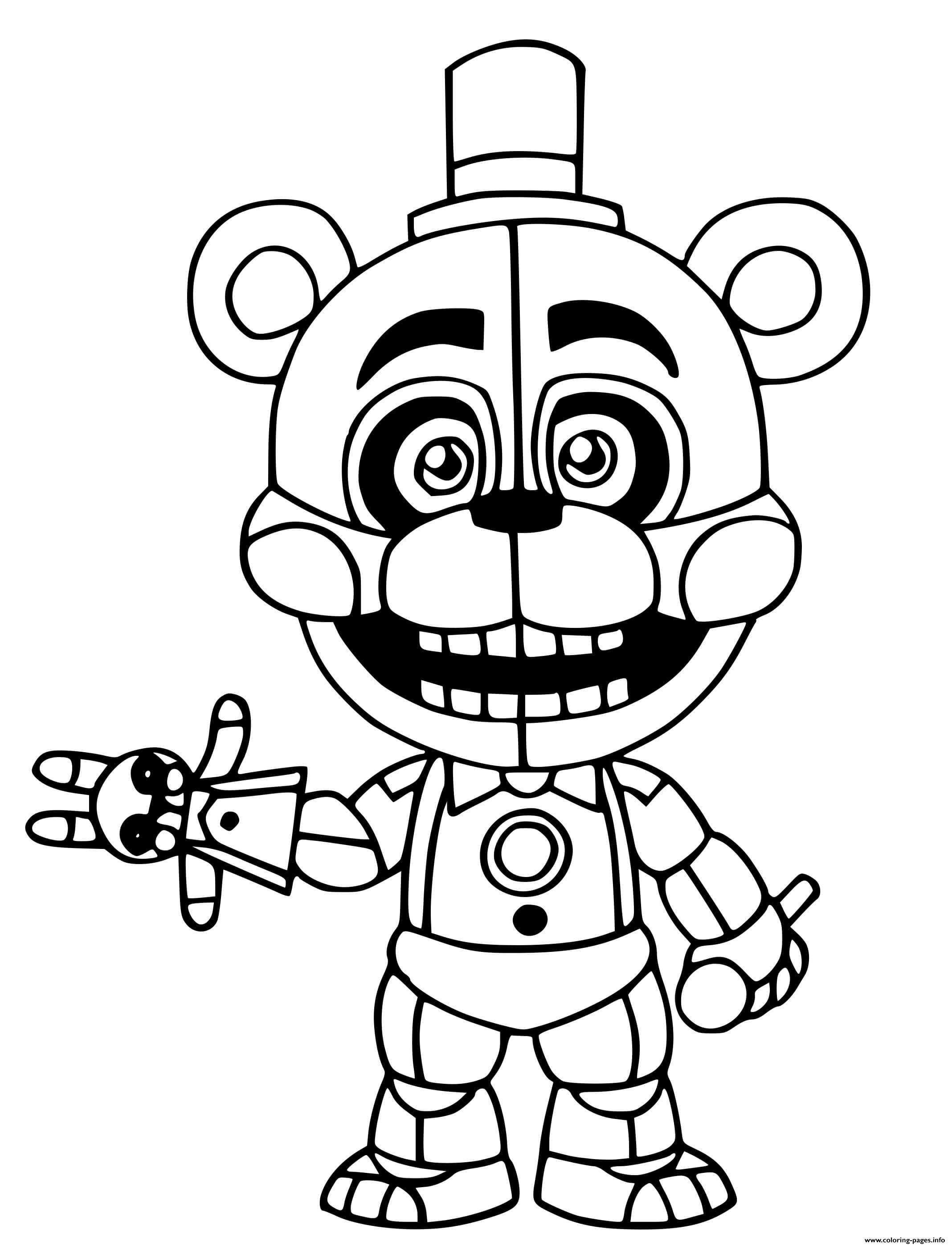 Fnaf Freddy Coloriage Springtrap Freddys Colorare Sheets Pintar