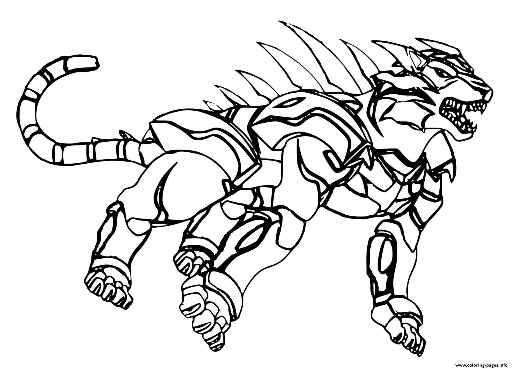 Tigres Bakugan Battle Planet coloring