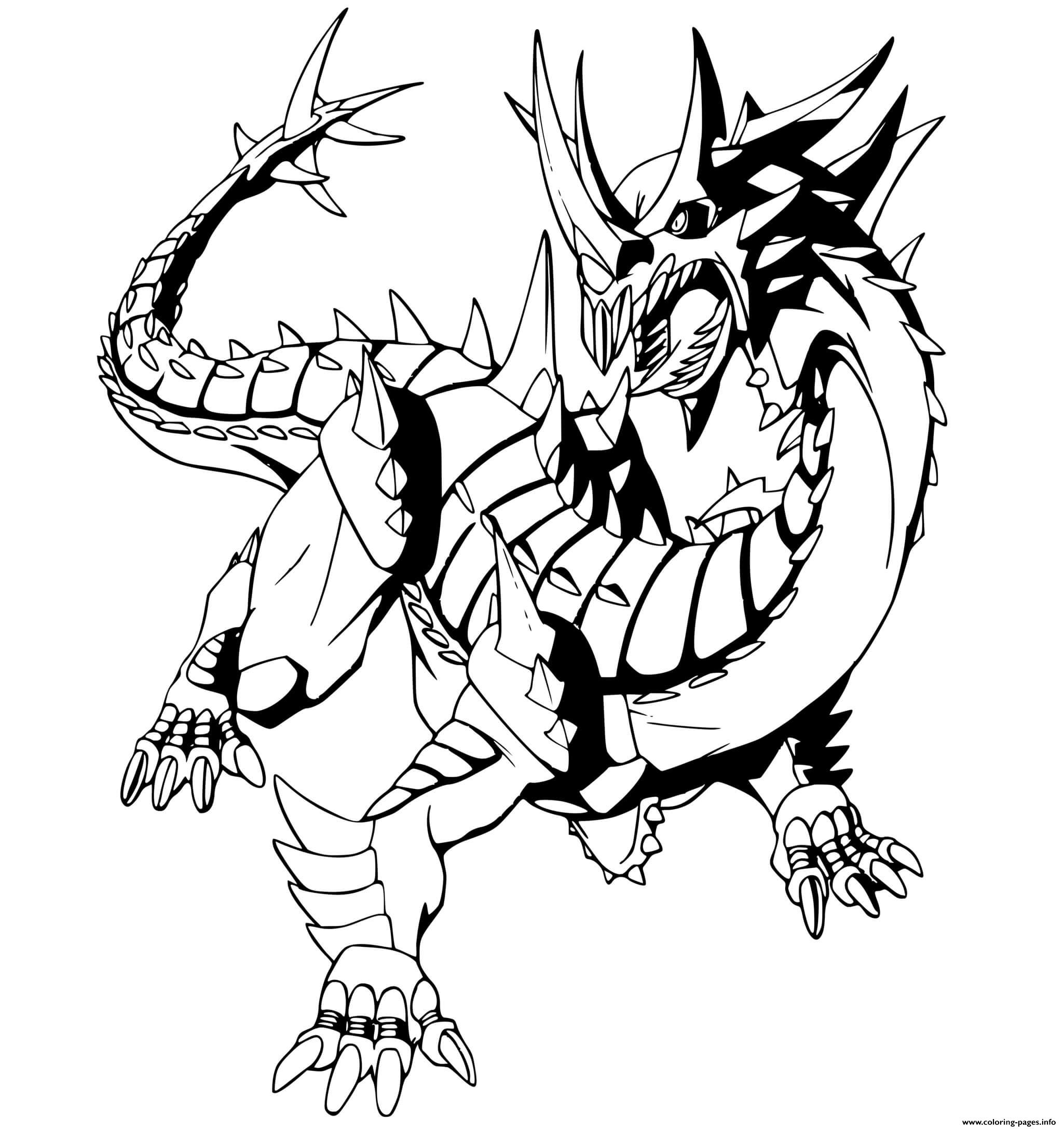 Trox Bakugan Dragon coloring