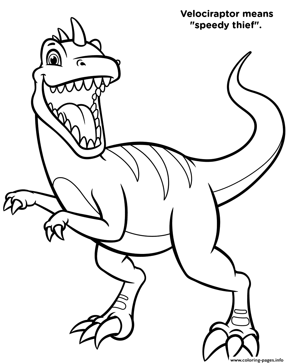 Dinosaur Velociraptor From PAW Patrol Season 7 coloring