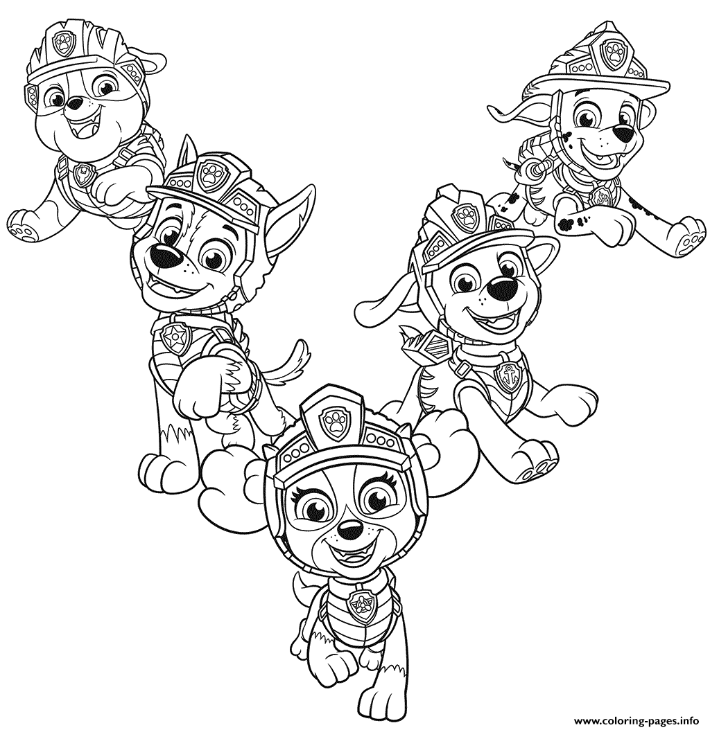 PAW Patrol Dino Rescue Pups coloring