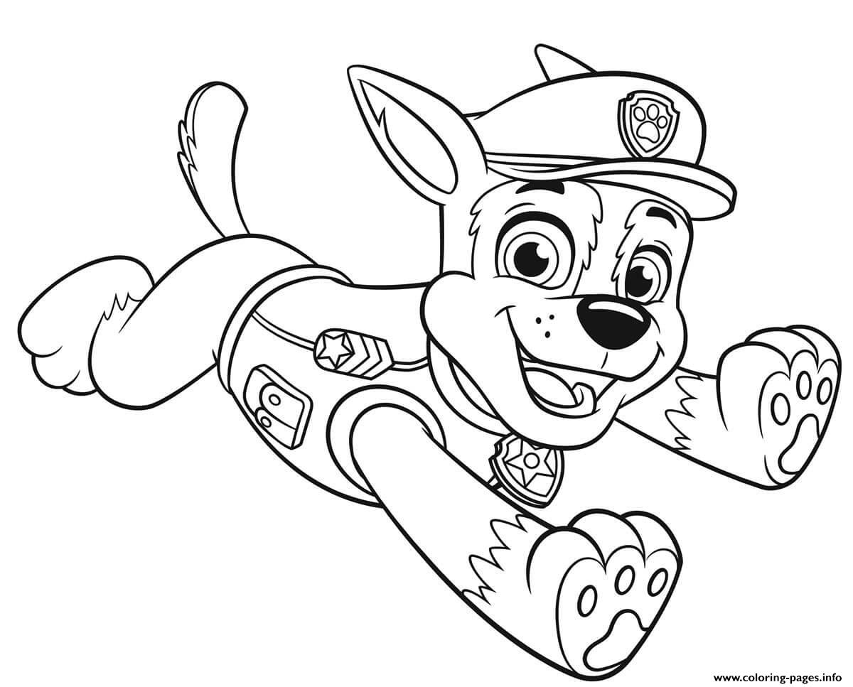 PAW Patrol Chase Coloring Page Printable