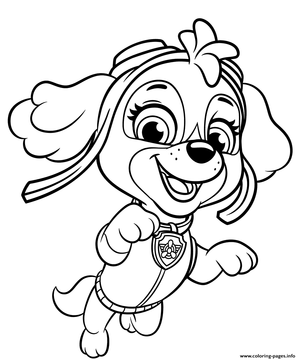 PAW Patrol Skye Page Coloring Page Printable