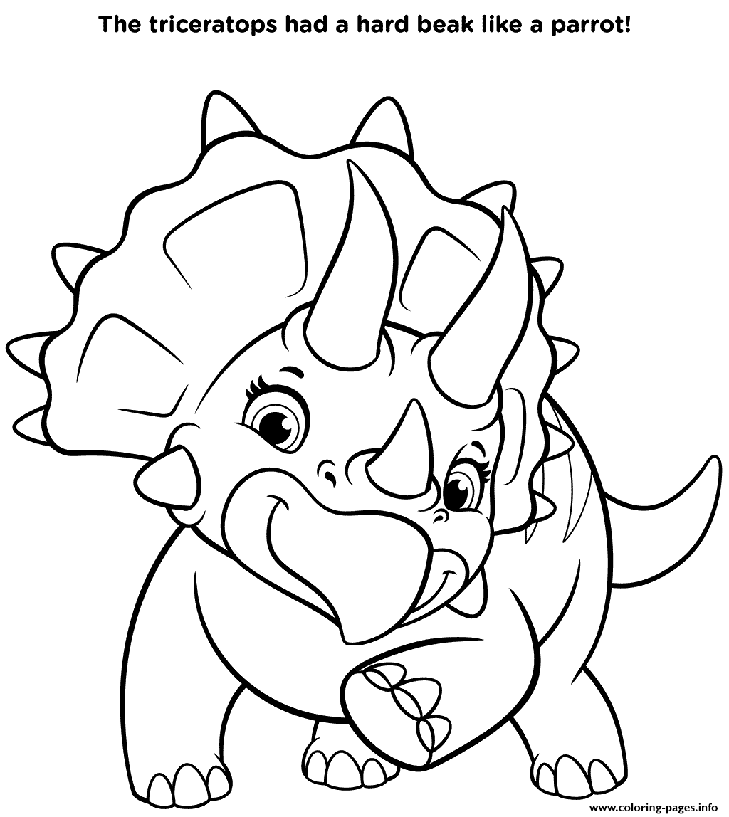 Triceratops Dinosaur From PAW Patrol Dino Rescue coloring
