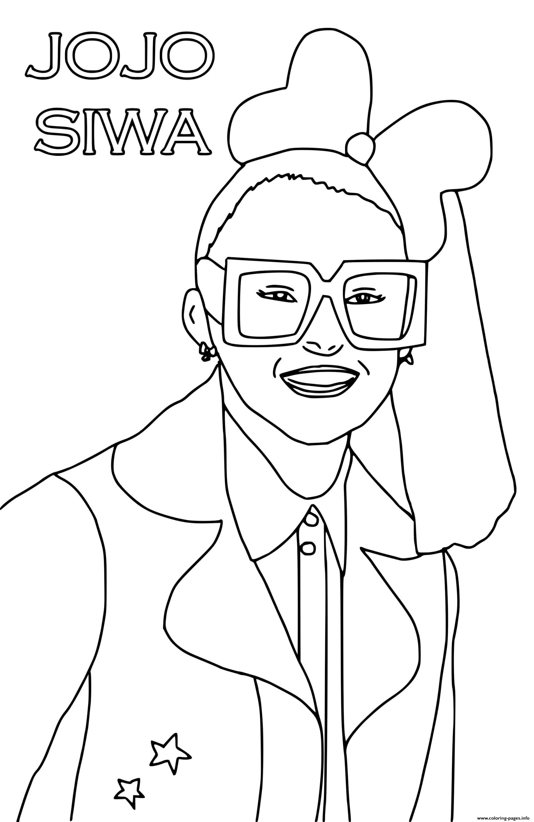 Jojo Siwa With Glasses coloring