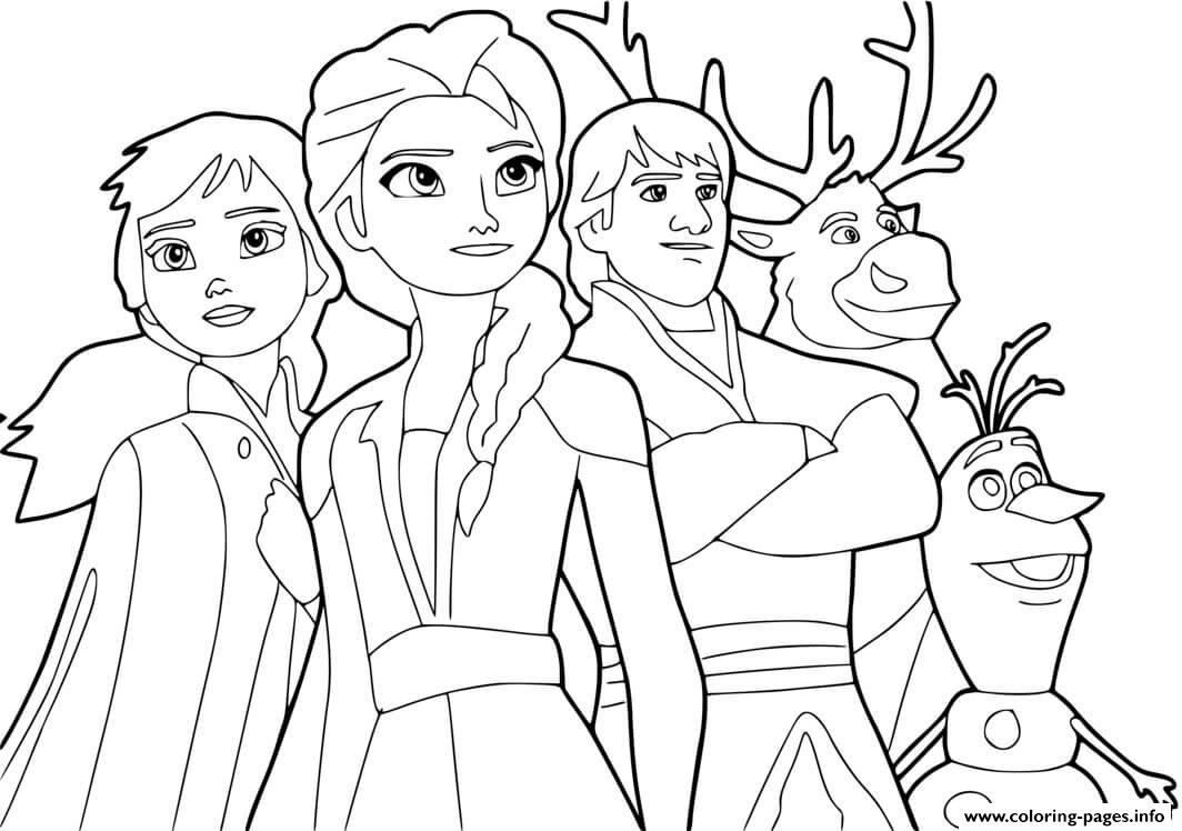 Frozen 20 With Anna Elsa Kristoff Sven Olaf Adventure Coloring page ...