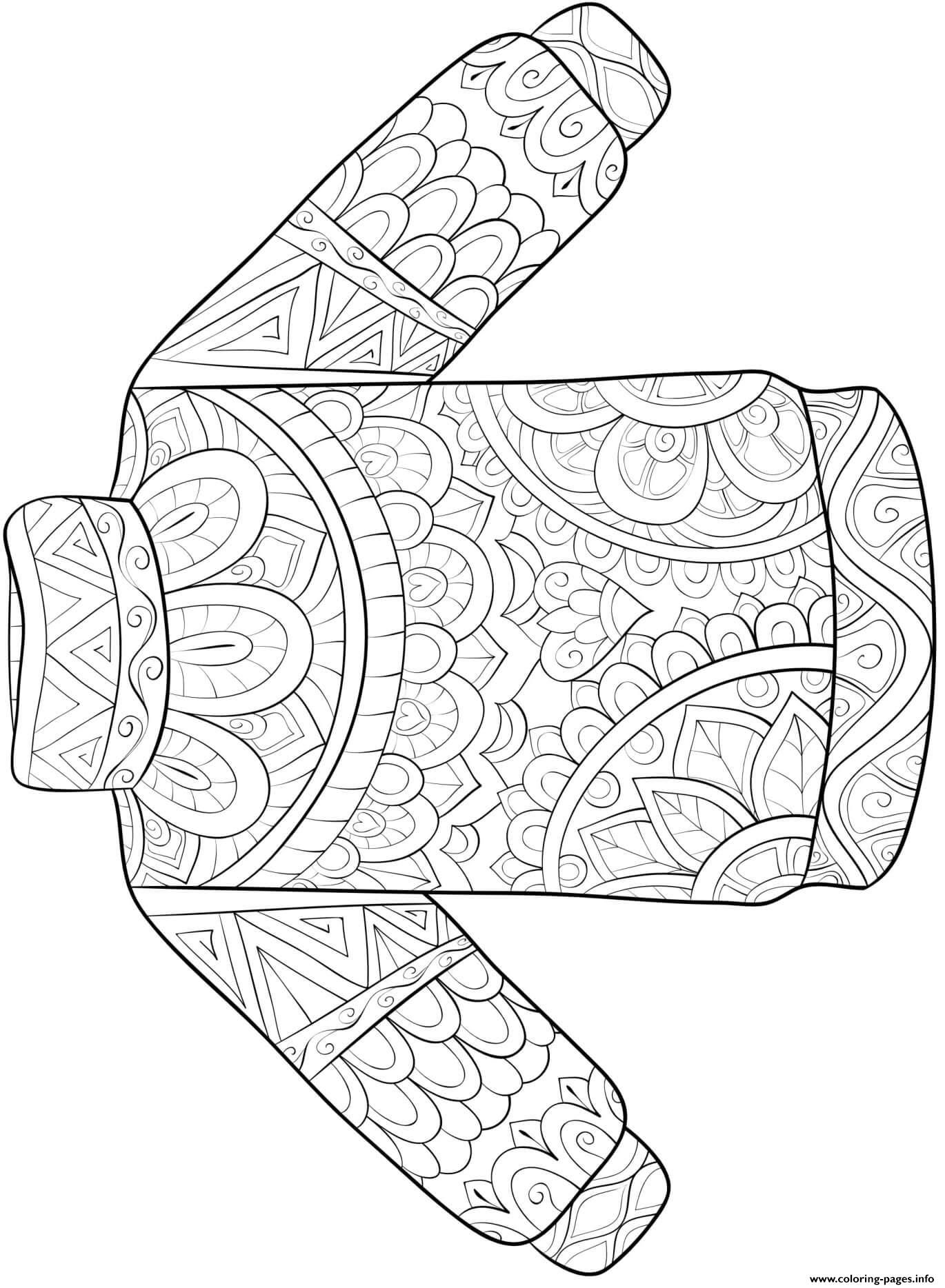 Christmas For Adults Winter Jumper coloring