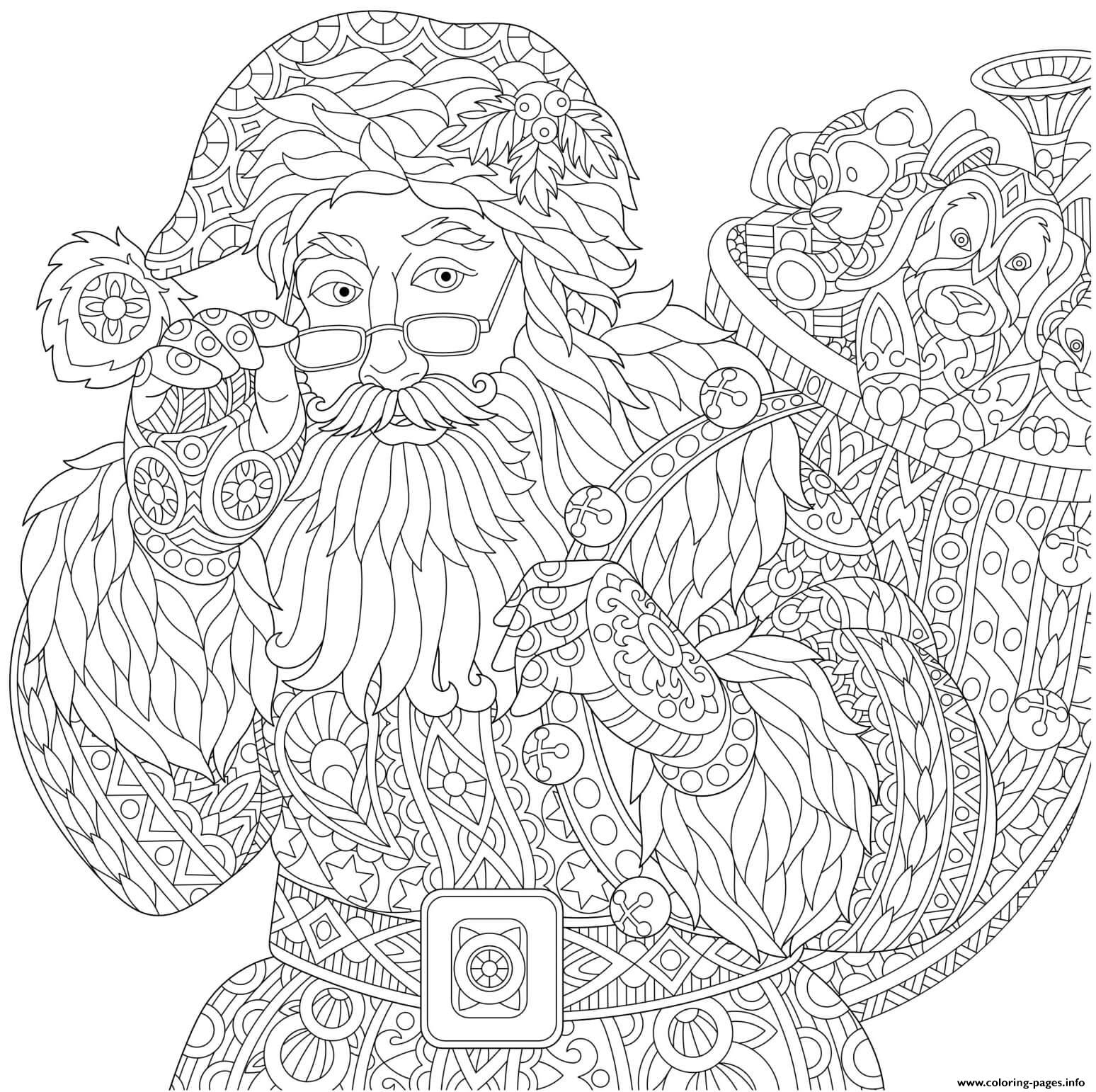 Christmas For Adults Decorative Santa Sack Toys coloring