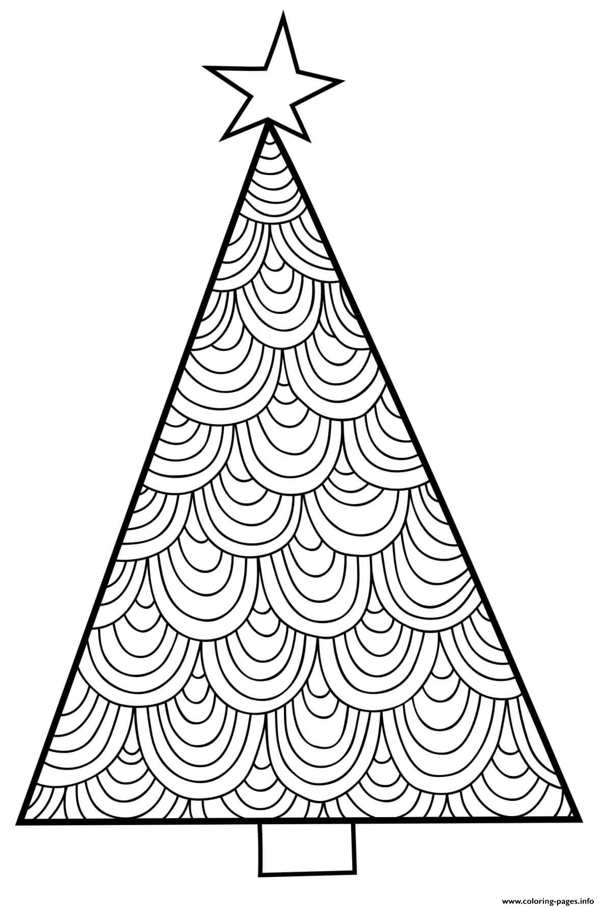 Christmas Patterned Tree coloring