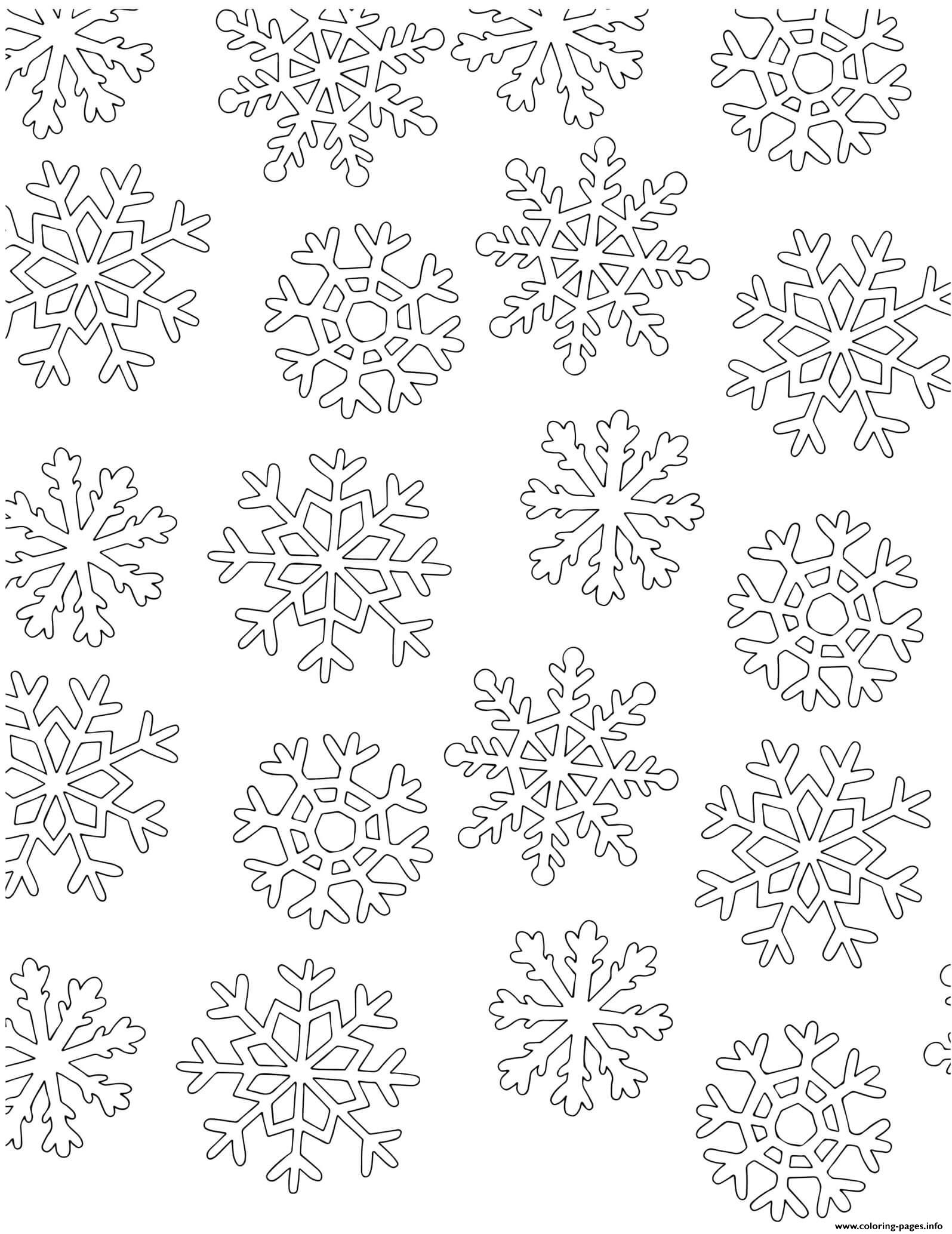 Christmas For Adults Snowflakes coloring