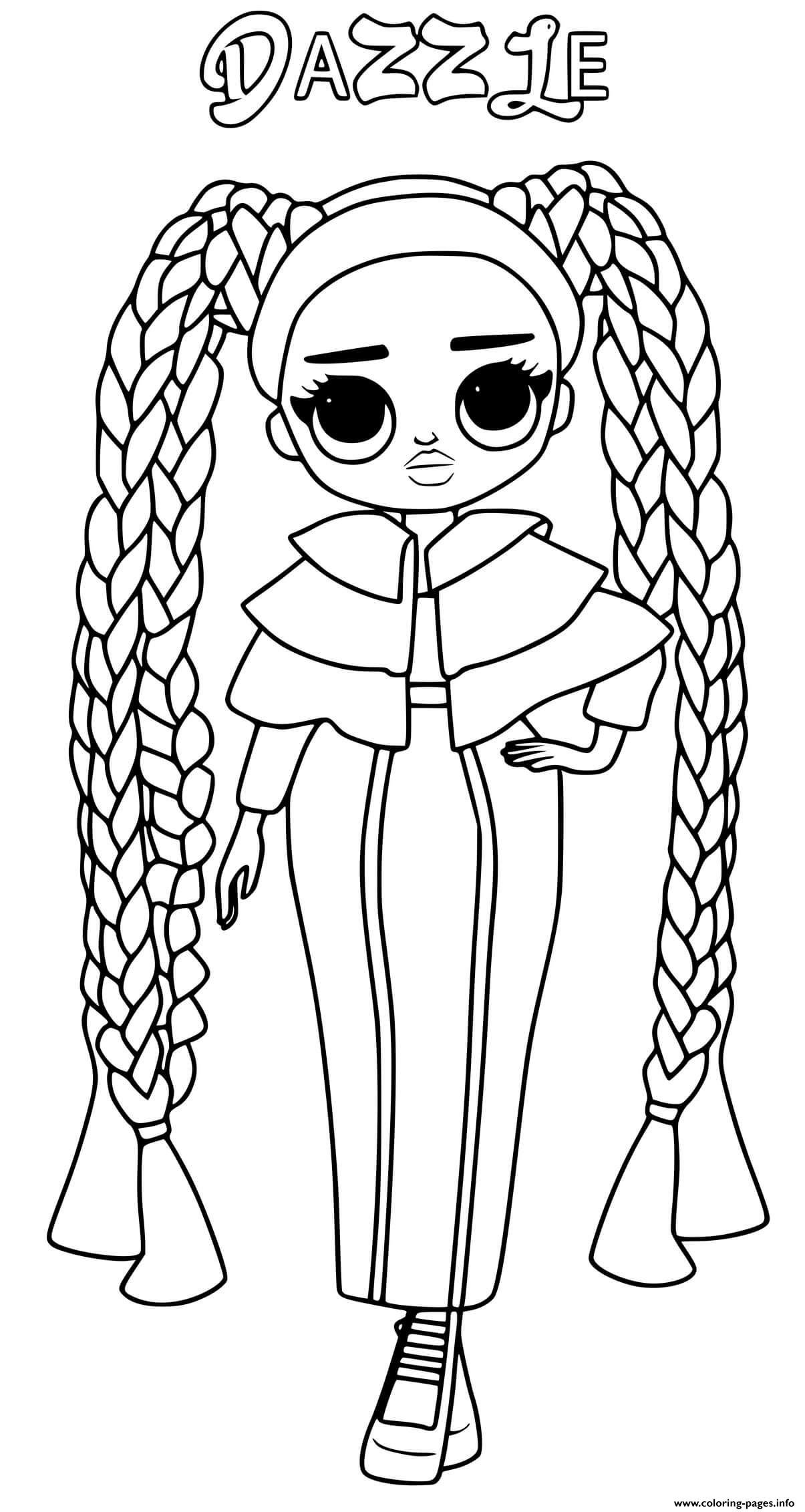 Dazzle Lol Omg Coloring Pages Printable