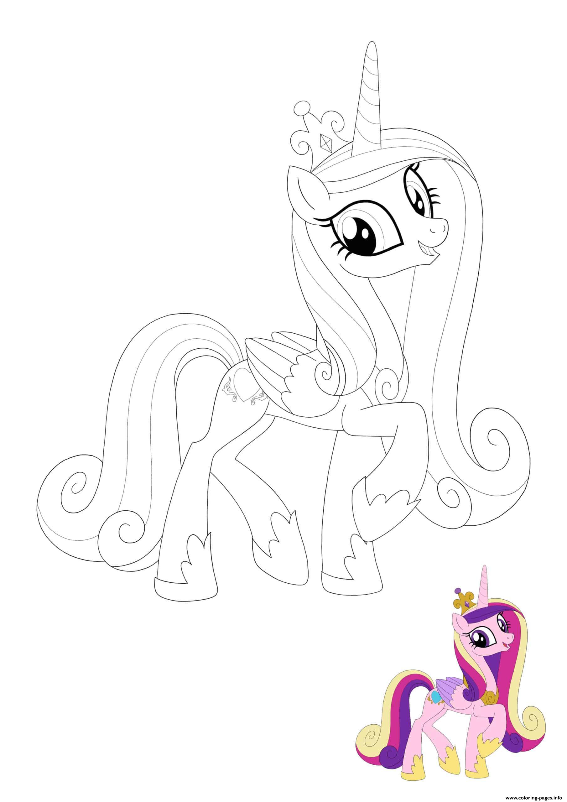 Princess Cadence And Shining Armor Coloring Pages