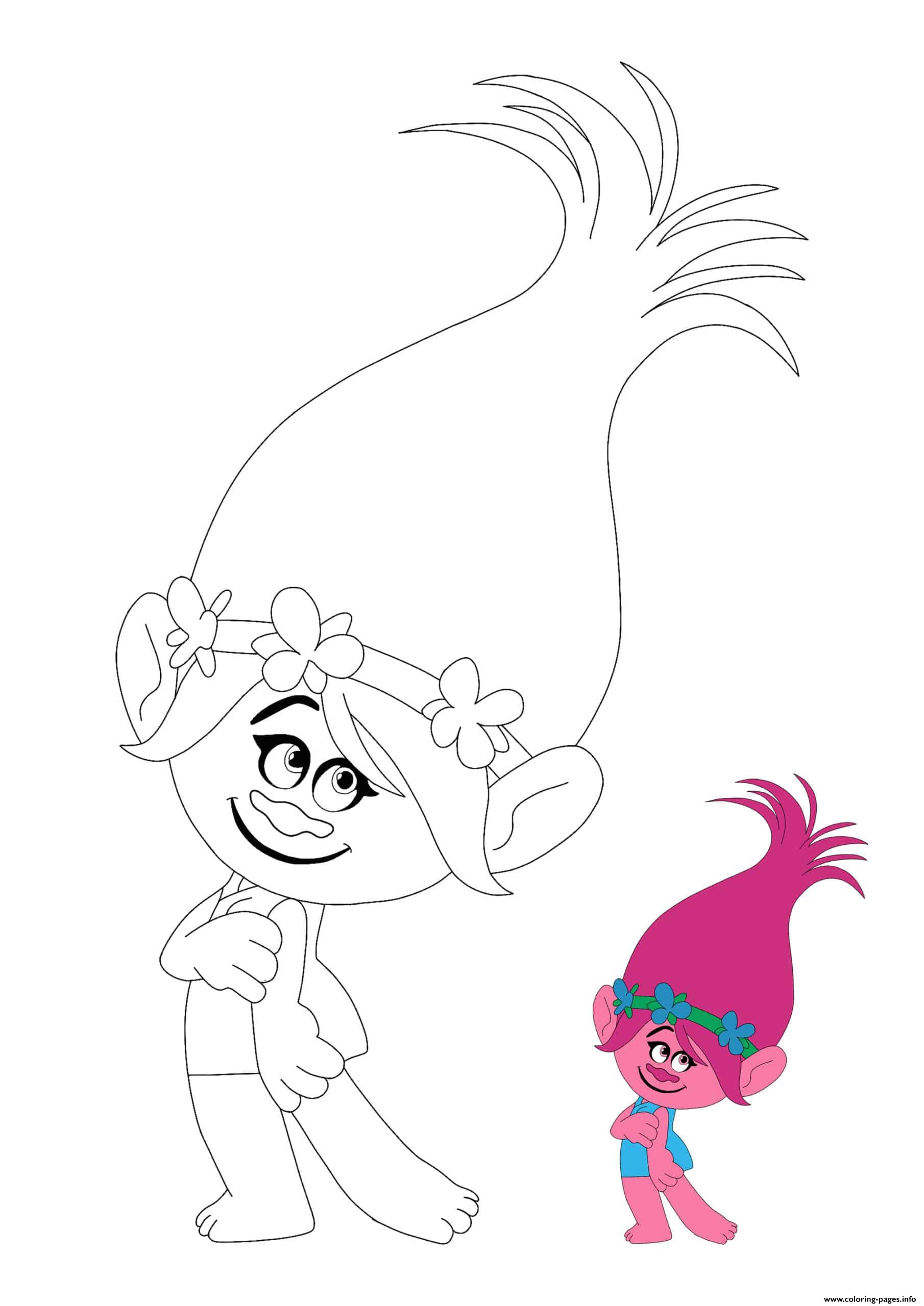 Princess Poppy Coloring Pages Printable