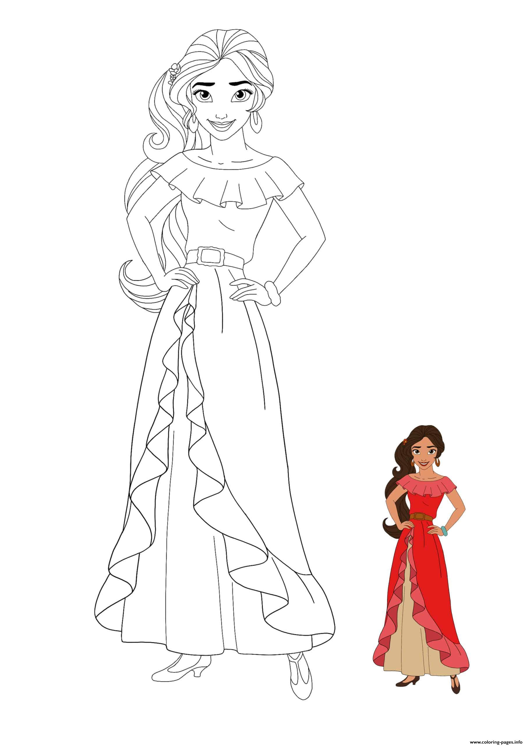 disney princess elena coloring pages printable