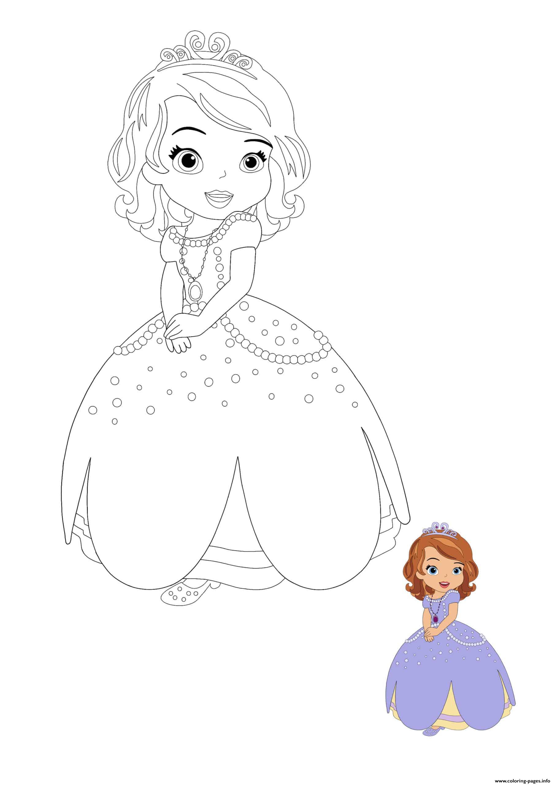 Disney Princess Sofia Coloring Pages Printable
