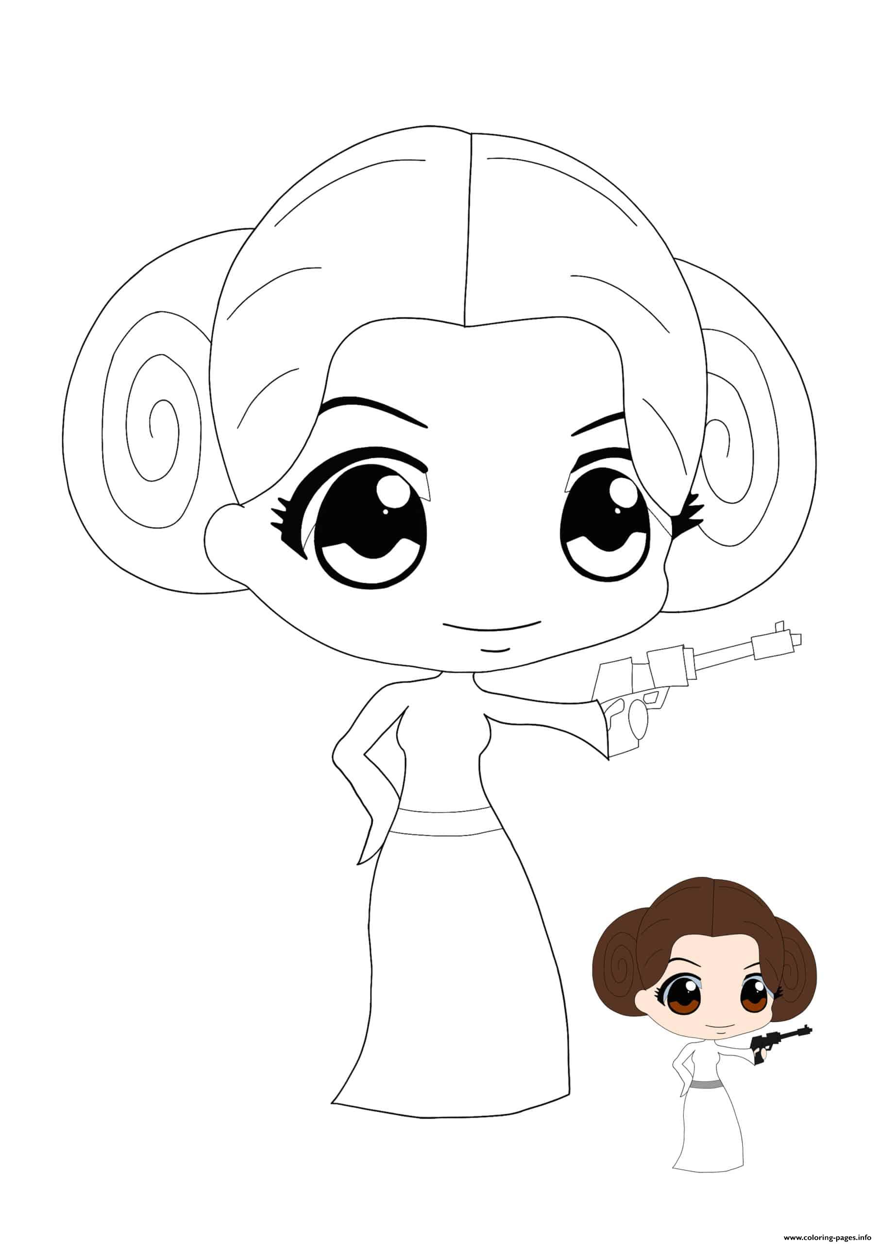 Princess Leia Coloring page Printable