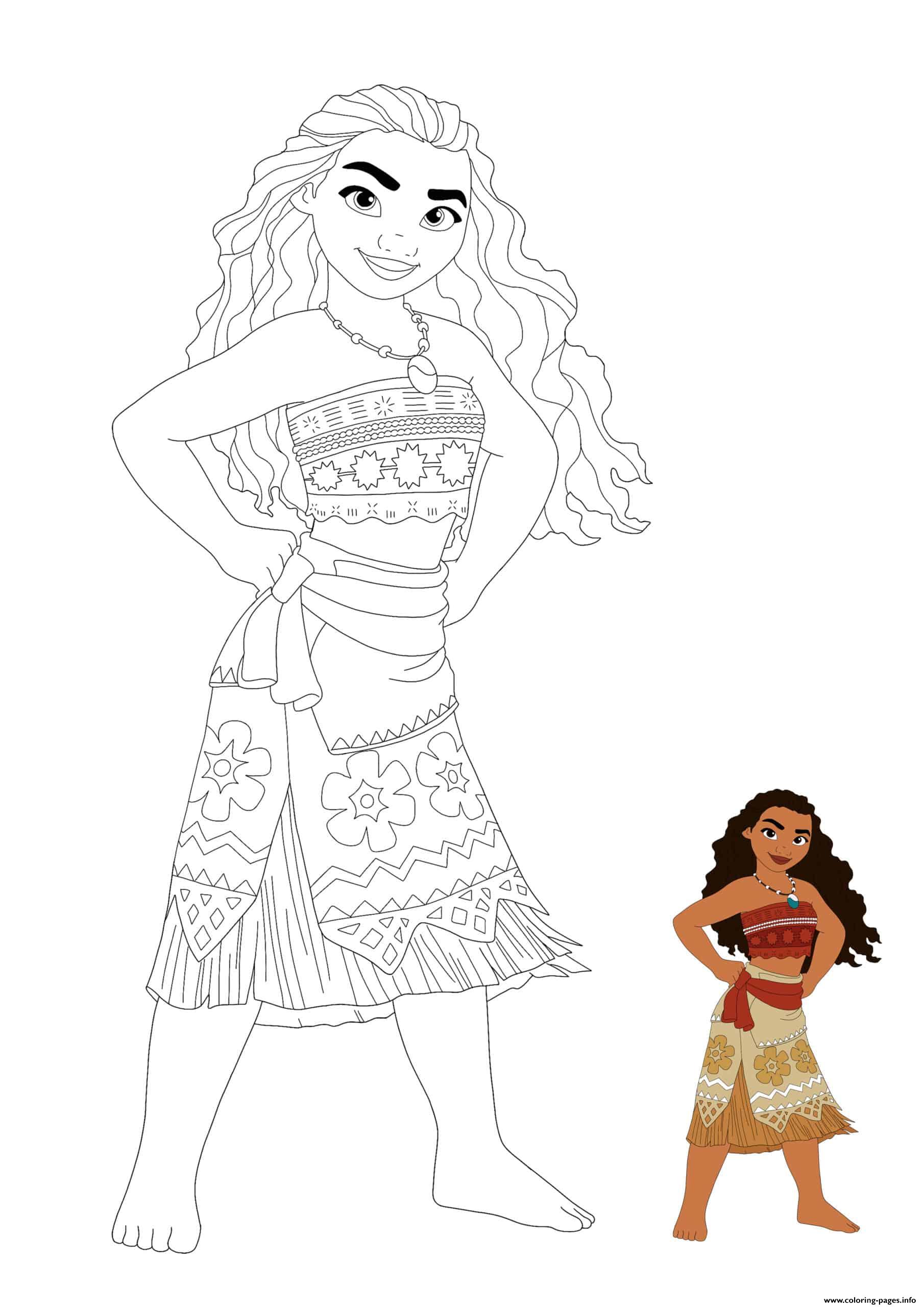 Princess Moana Coloring page Printable