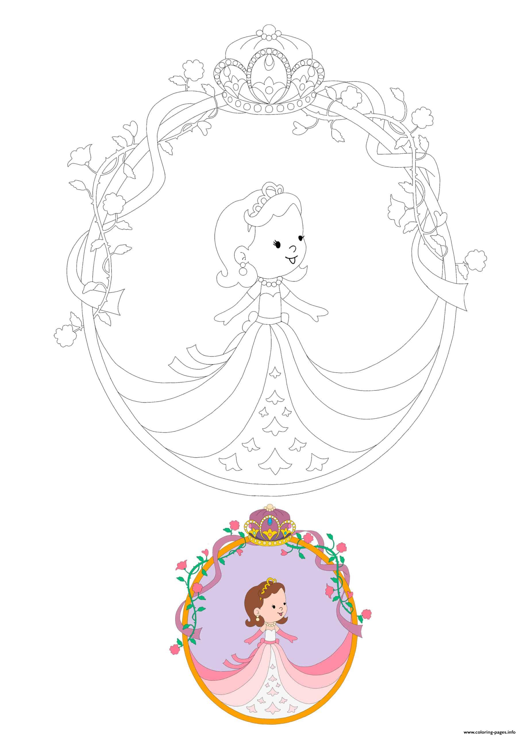 Baby Princess Crown coloring