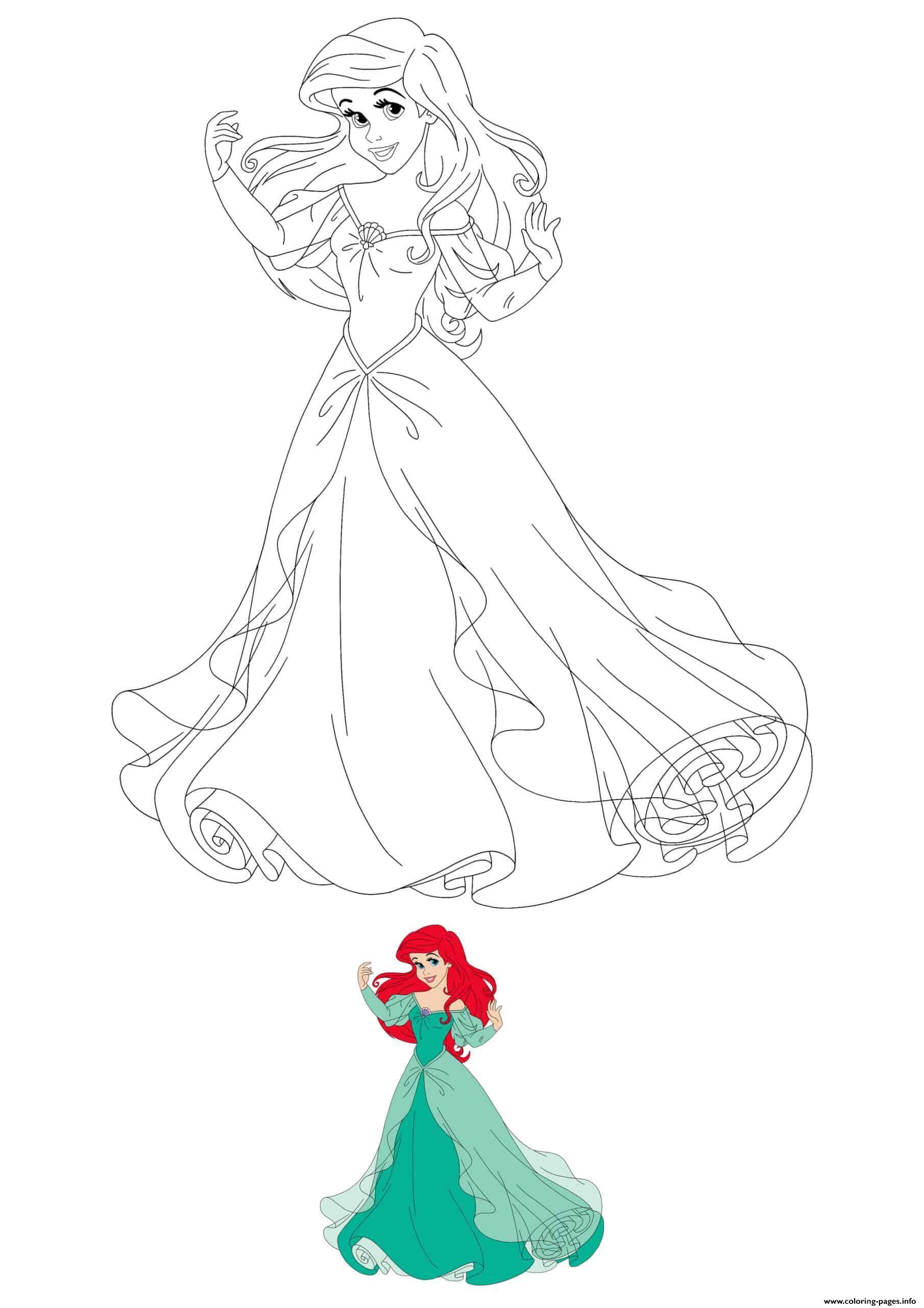 Disney Princess Ariel coloring