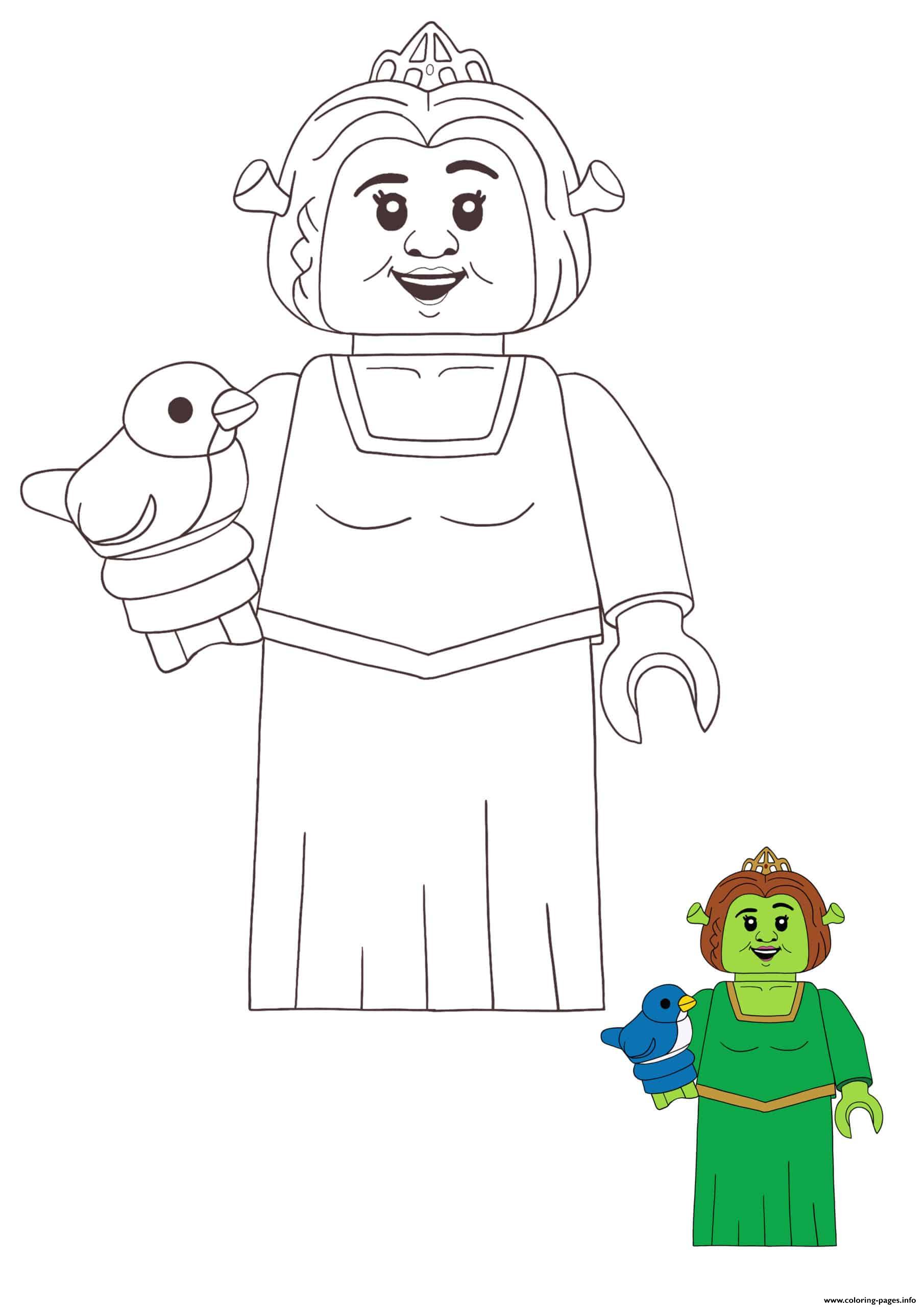 Lego Princess Fiona coloring