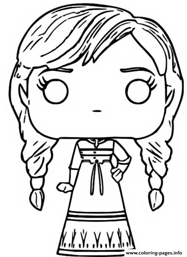 Funko Pop Frozen 2 Anna Coloring Pages Printable