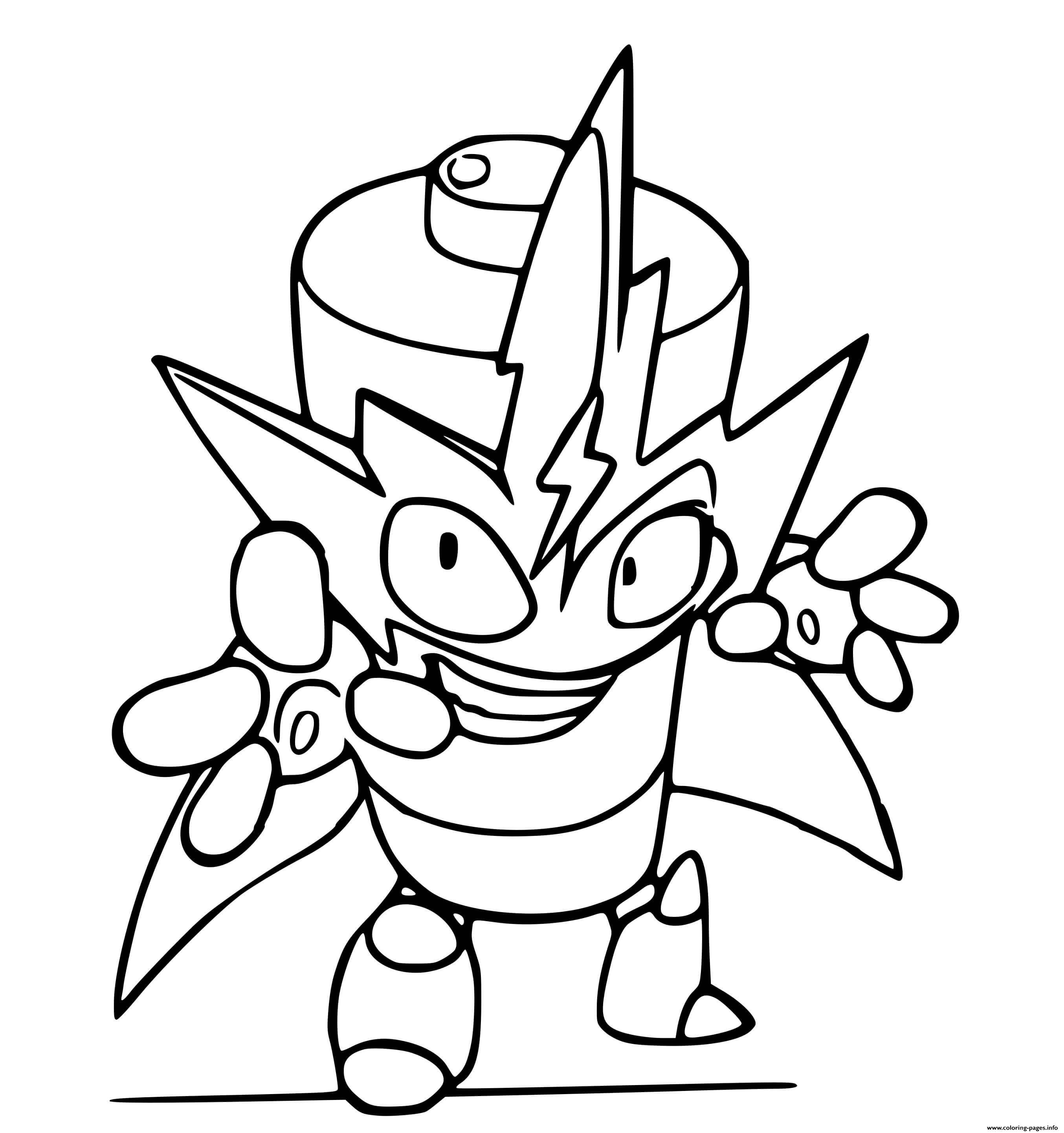 Superzings Elektron Coloring page Printable