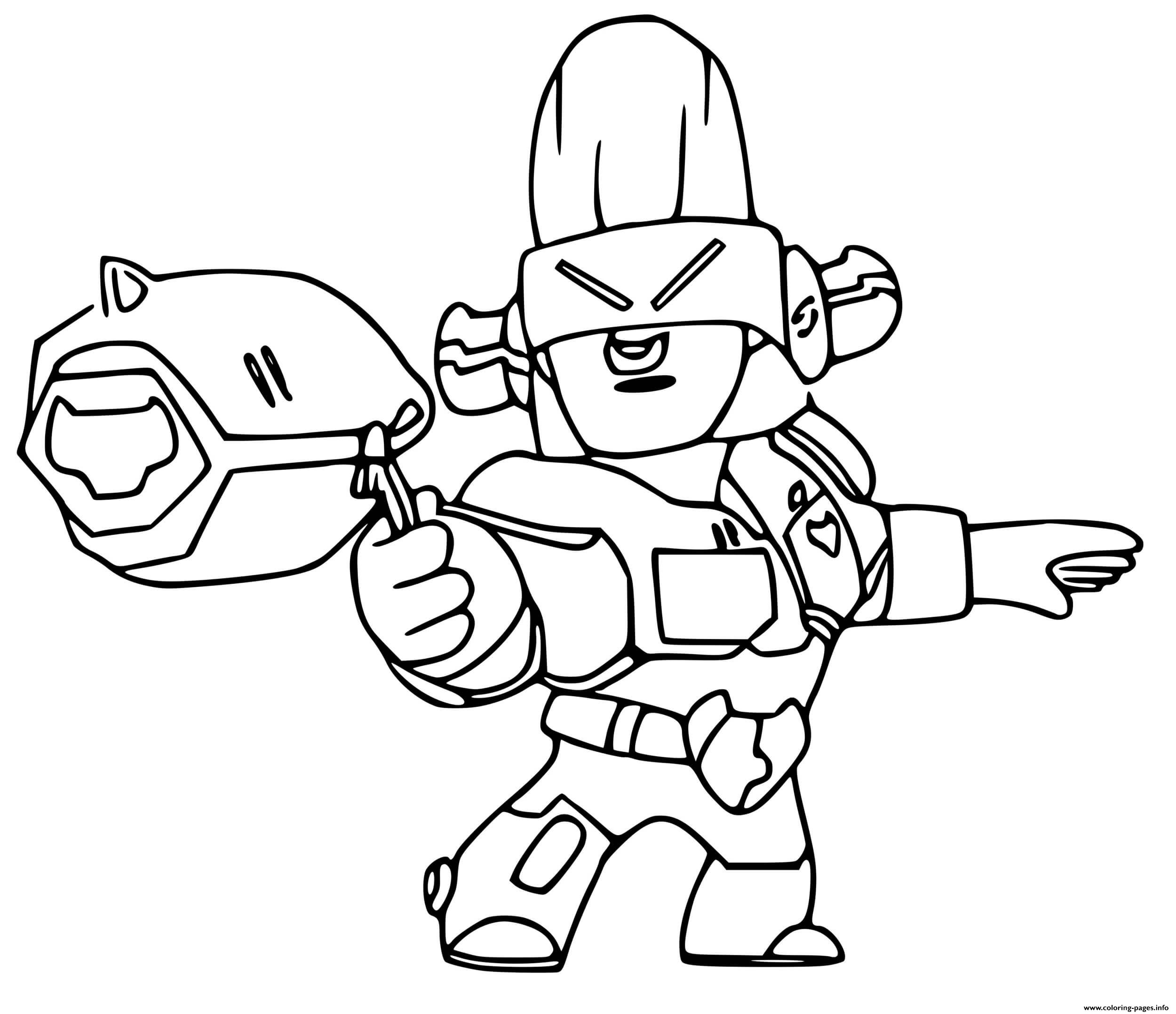 Brawl Stars Force Starr Bull De L Espace Coloring Pages Printable - brawl stars crow to color