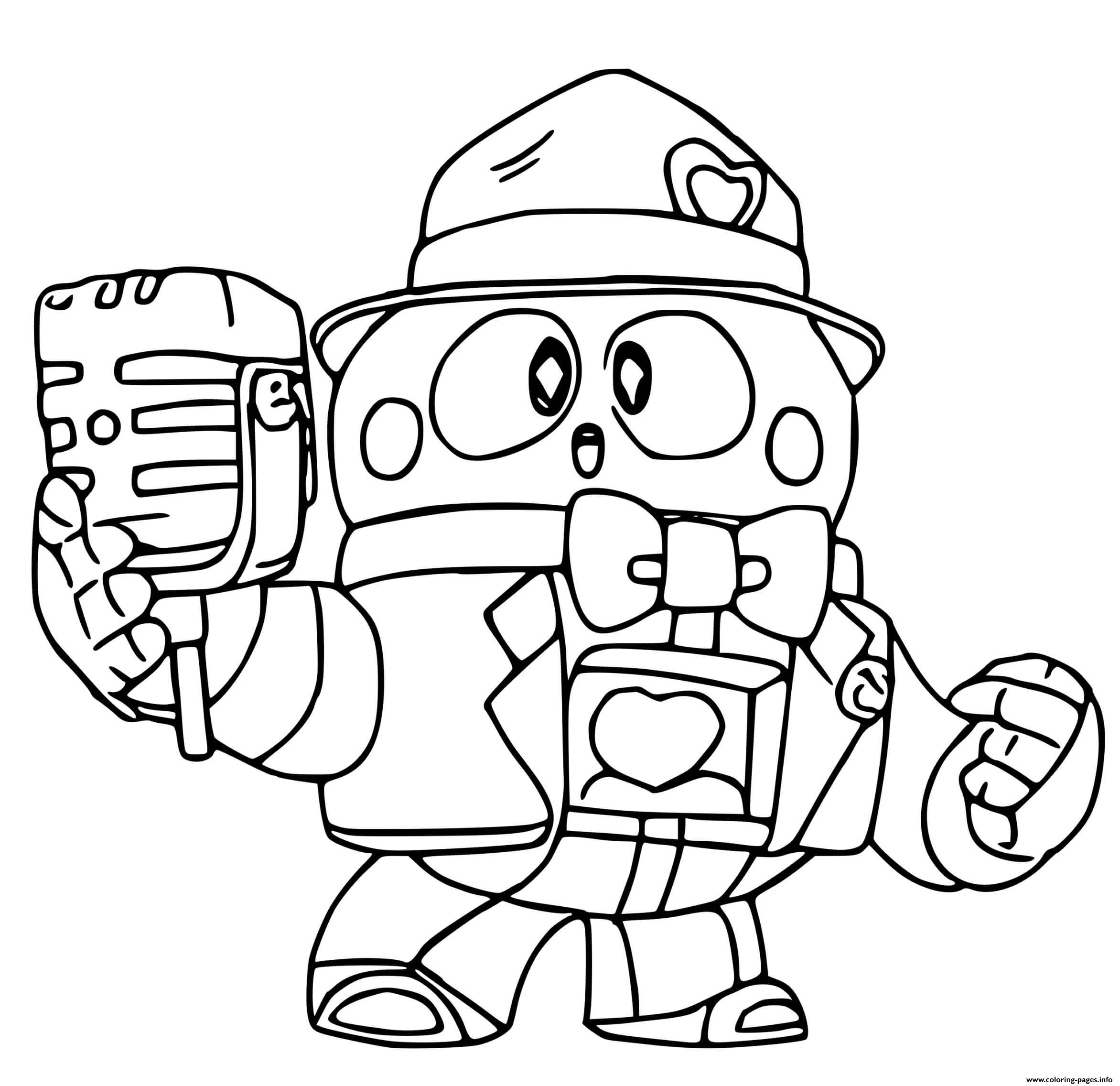 Brawl Stars Force Starr Lou Le Doux Coloring Pages Printable - coloriage personage brawl stars