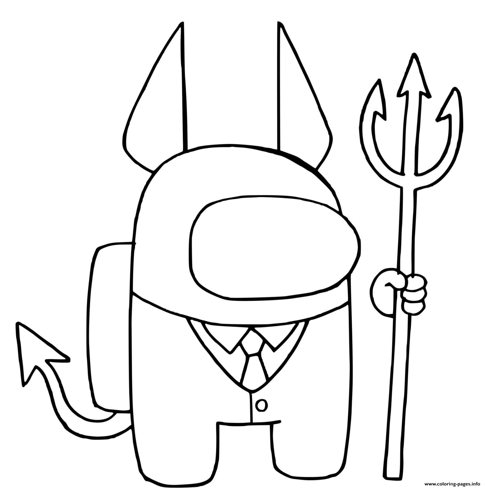 Devil Boy Among Us Coloring Pages Printable
